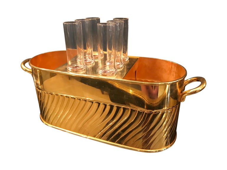 Rare Vintage Christian Dior Double Vodka Cooler with Glasses at 1stDibs
