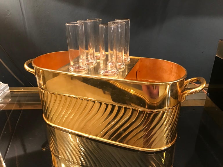 Rare Vintage Christian Dior Double Vodka Cooler with Glasses at 1stDibs