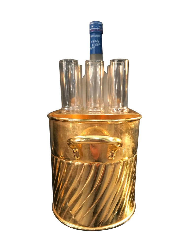 Rare Vintage Christian Dior Double Vodka Cooler with Glasses at 1stDibs