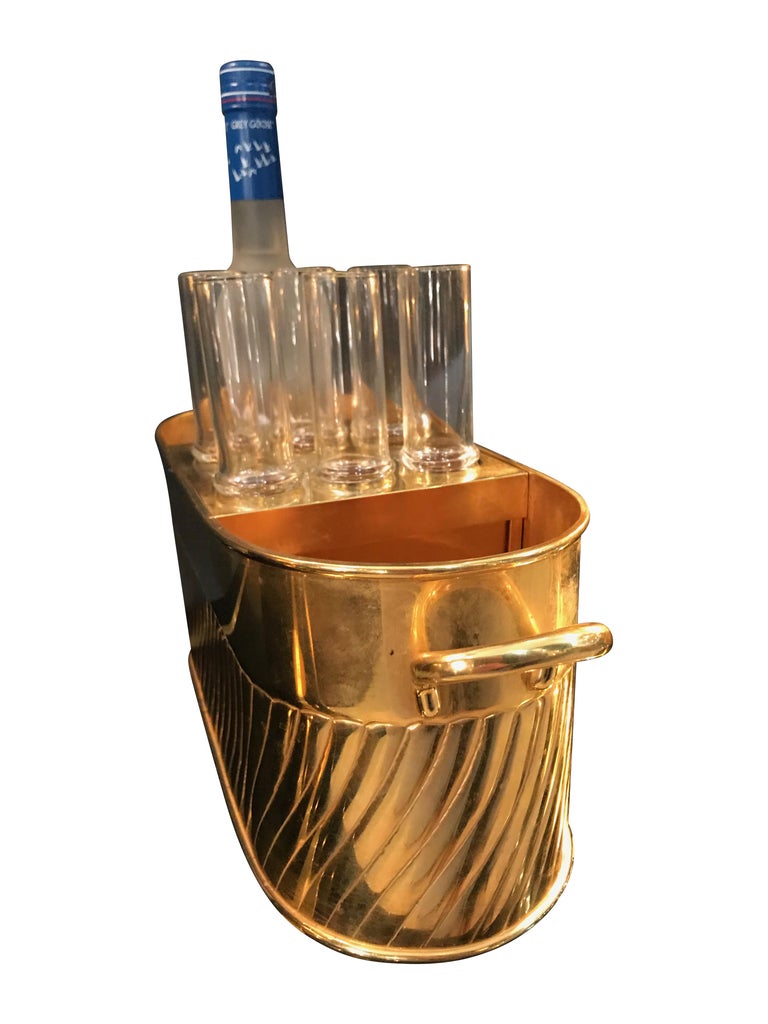 Rare Vintage Christian Dior Double Vodka Cooler with Glasses at 1stDibs