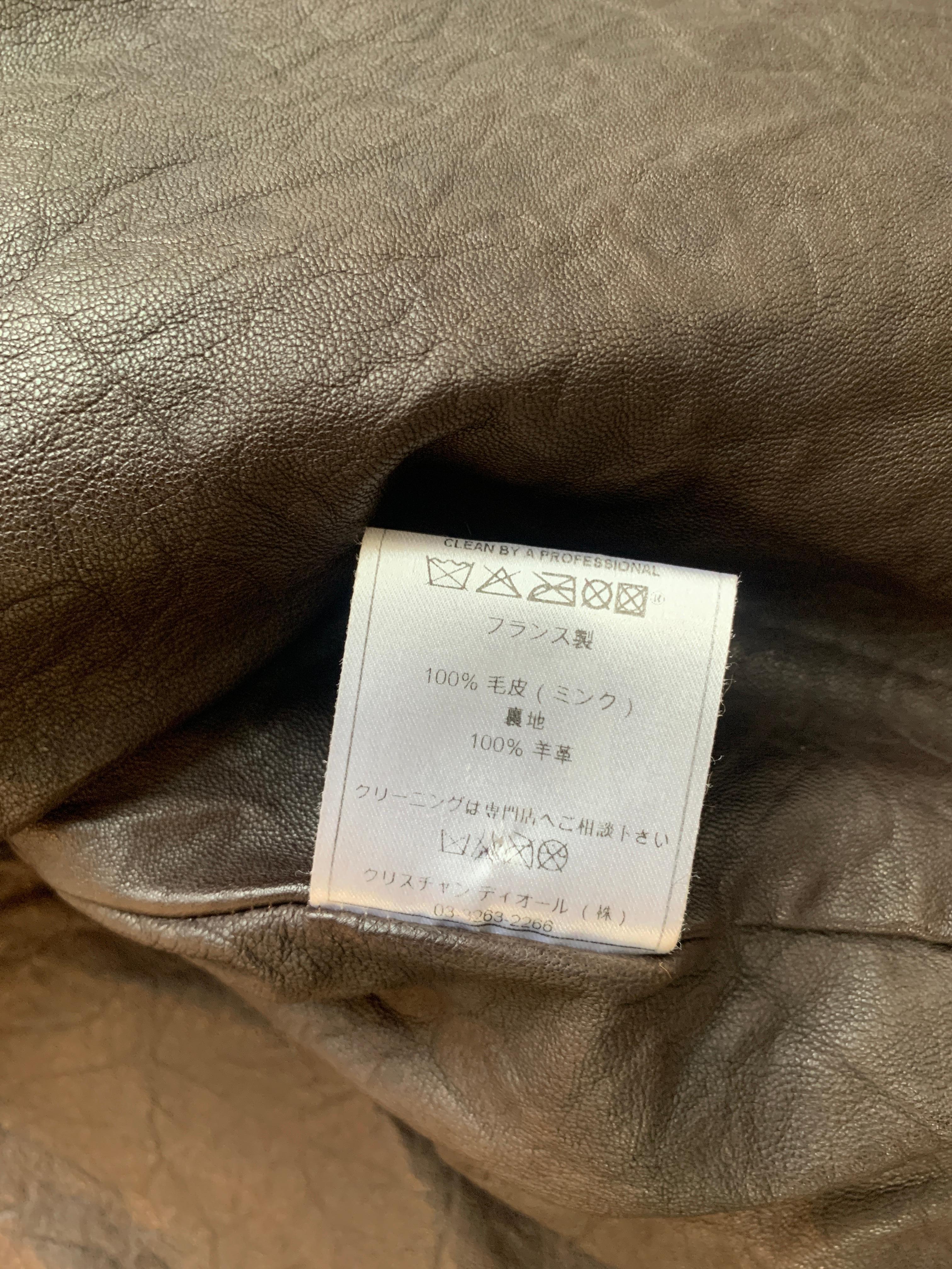 Rare! Vintage Christian Dior & John Galliano 2006 Mink Fur Jacket For Sale 6