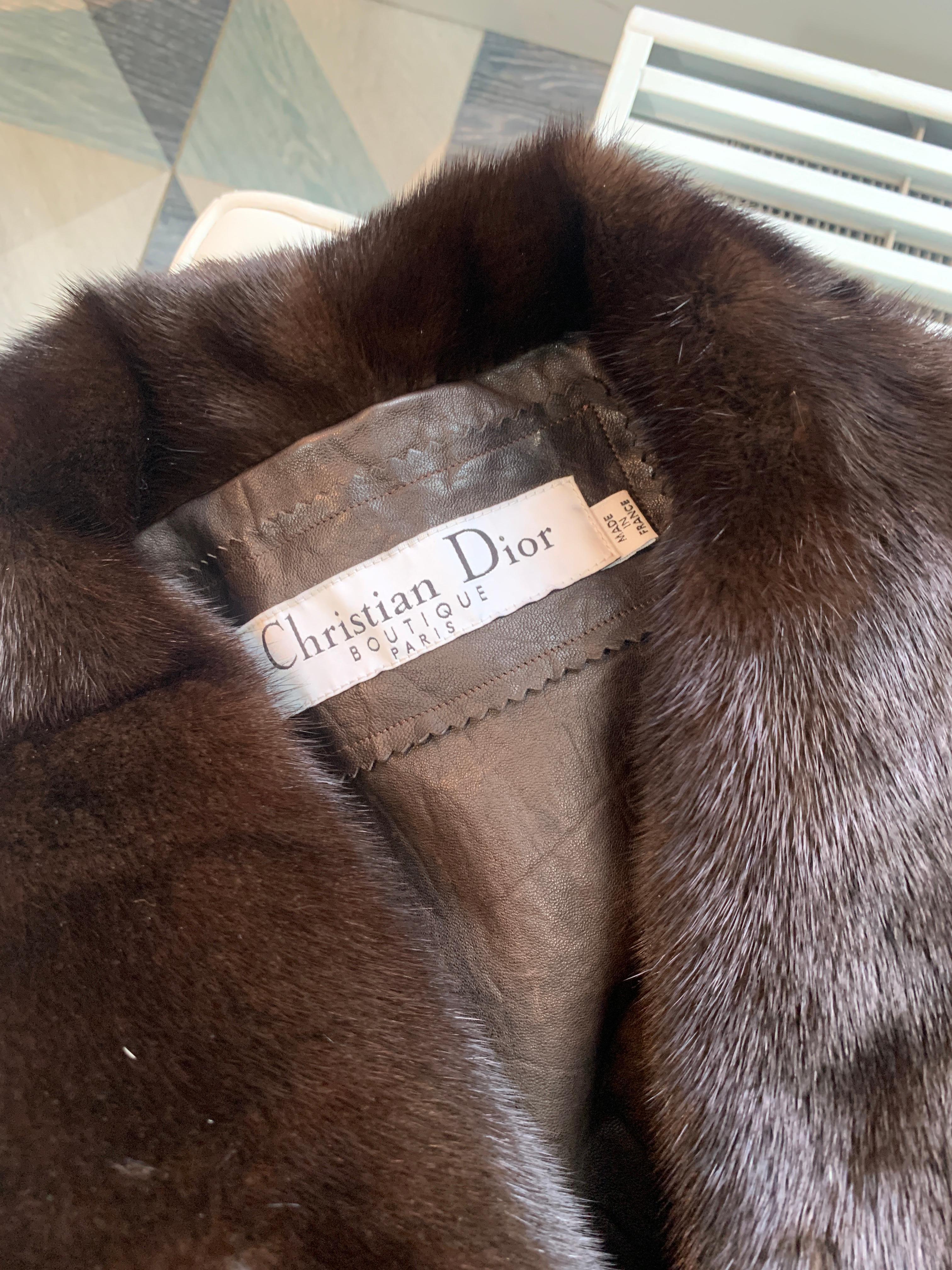 Rare! Vintage Christian Dior & John Galliano 2006 Mink Fur Jacket In Excellent Condition For Sale In Алматинский Почтамт, KZ