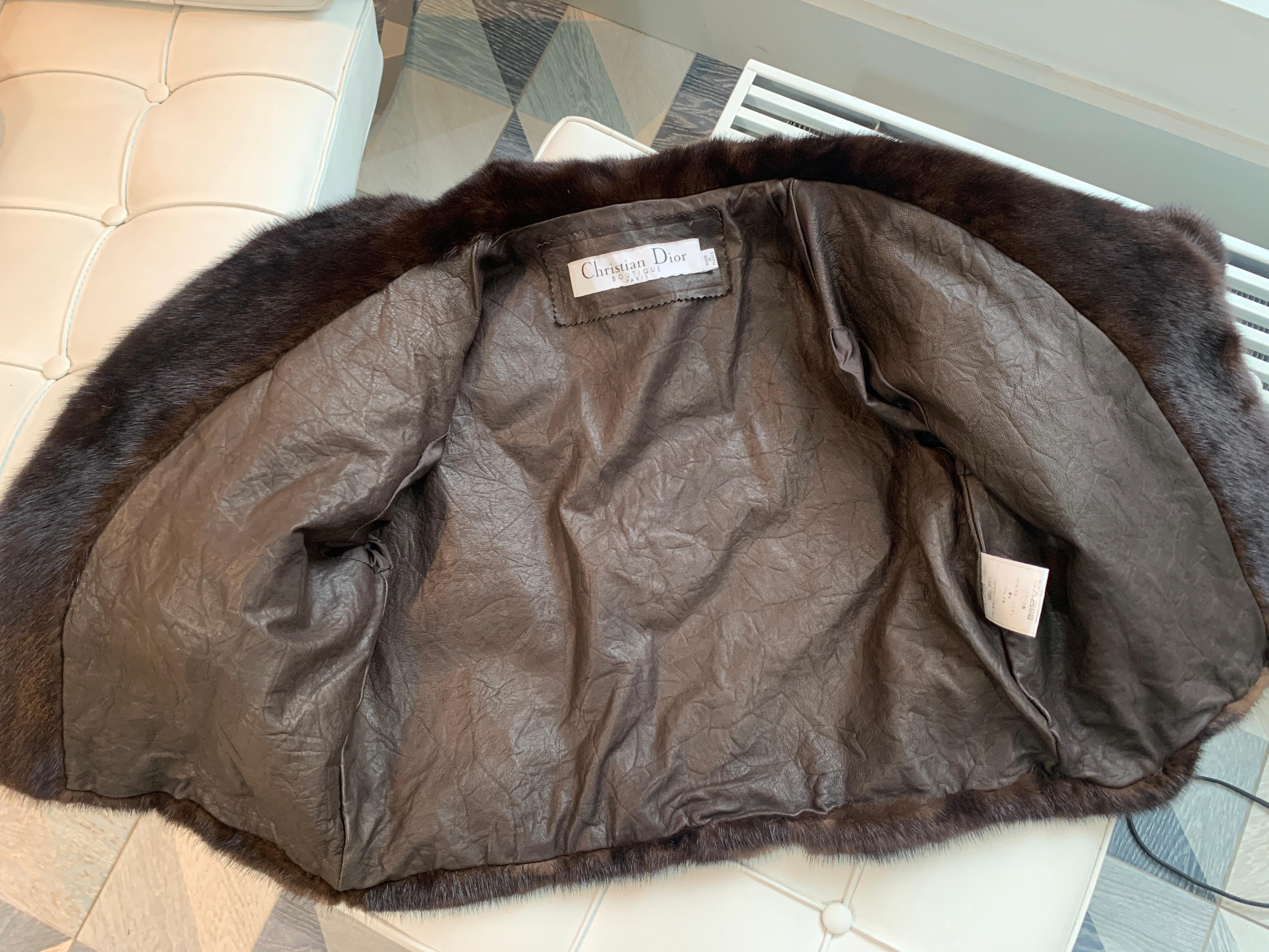 Rare! Vintage Christian Dior & John Galliano 2006 Mink Fur Jacket For Sale 3
