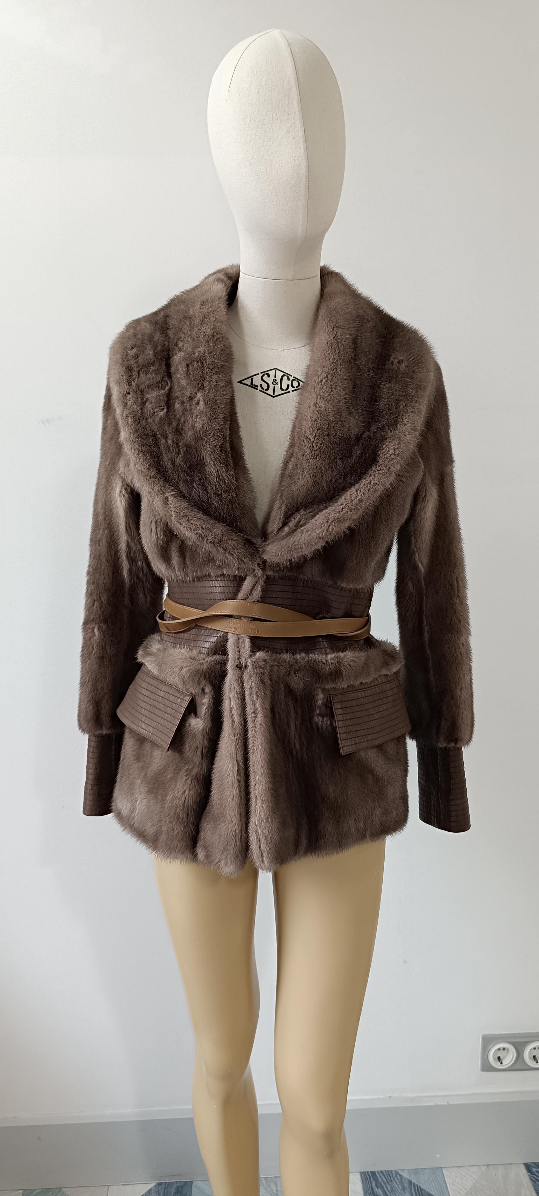 Rare! Vintage Christian Dior & John Galliano 2007 Mink Fur Jacket For Sale 7