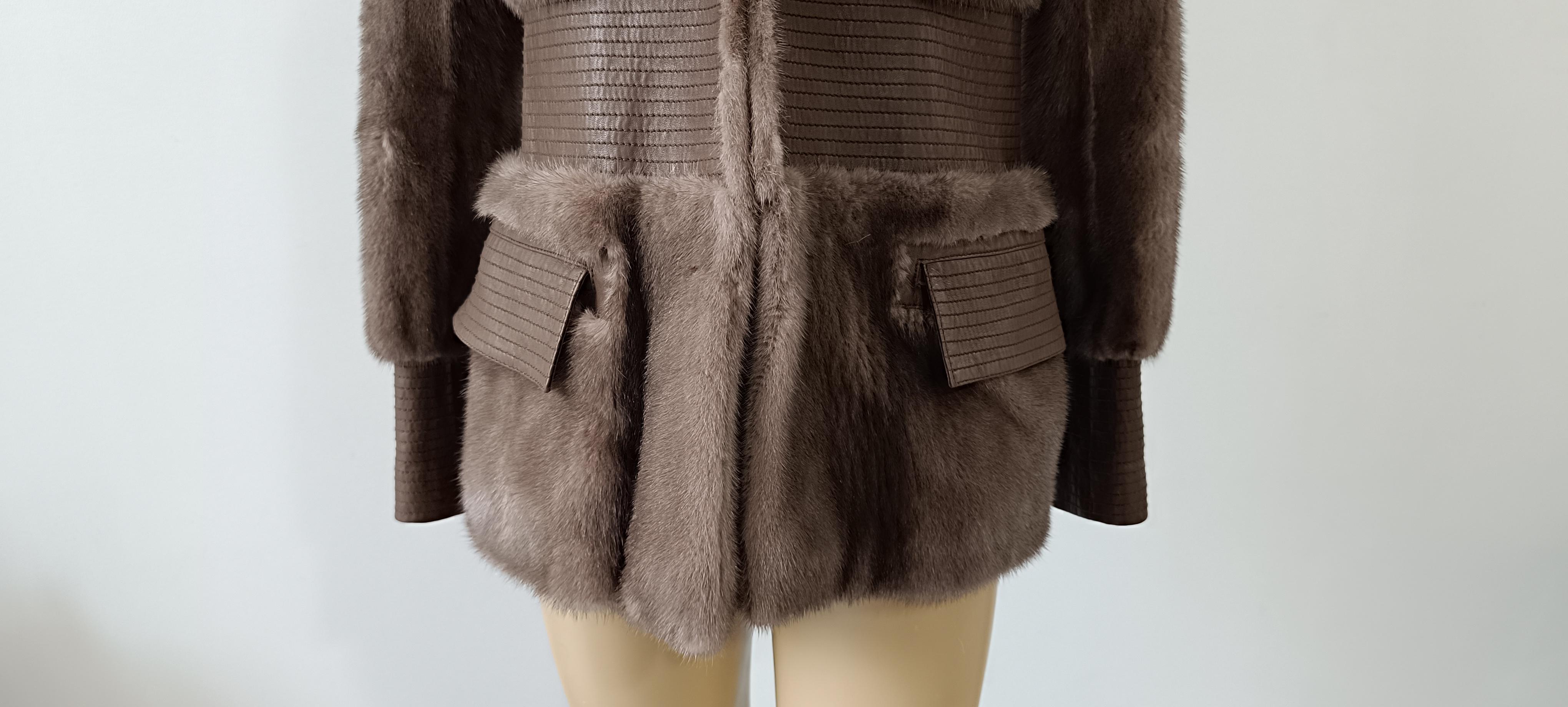 Rare! Vintage Christian Dior & John Galliano 2007 Mink Fur Jacket For Sale 2