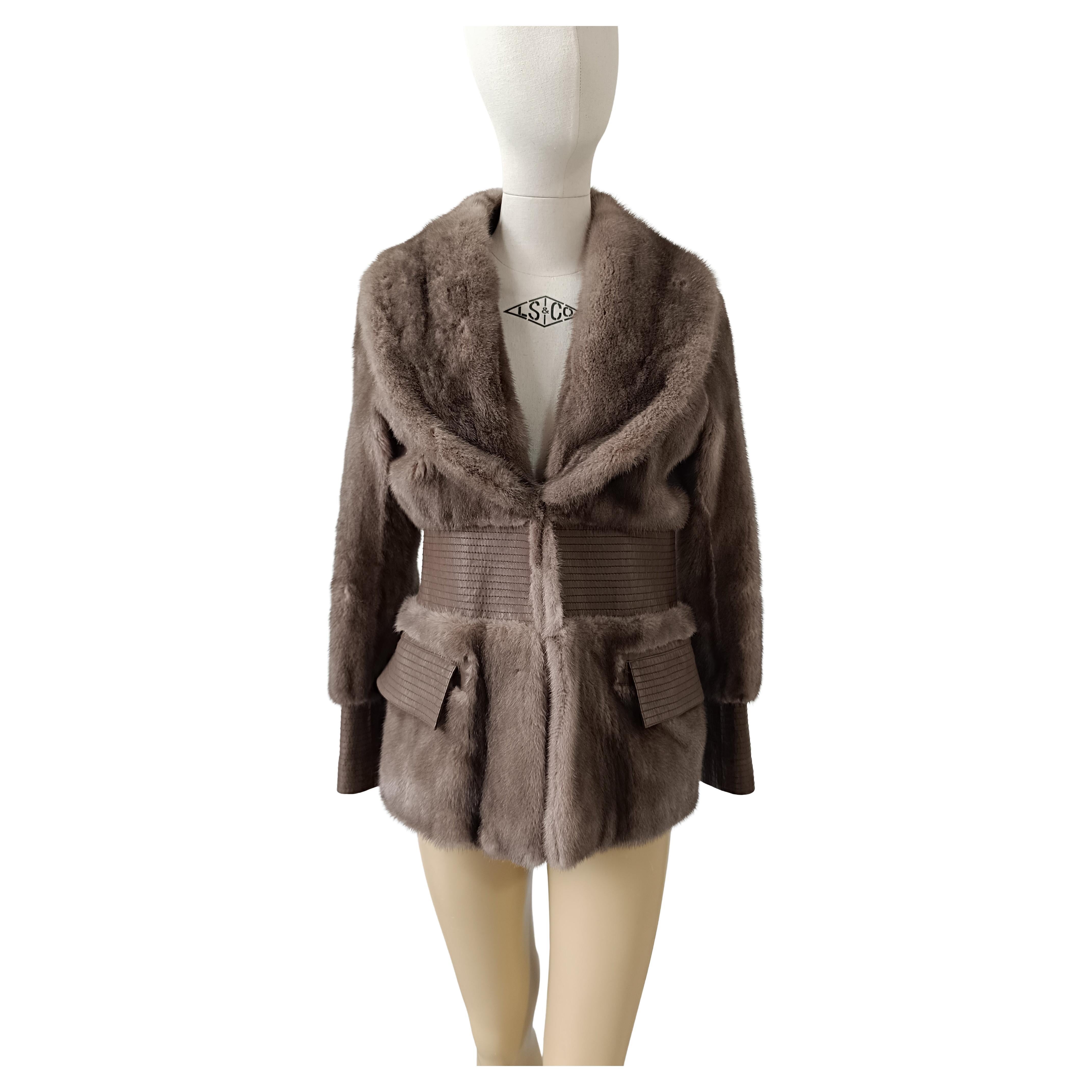 Rare! Vintage Christian Dior & John Galliano 2007 Mink Fur Jacket For Sale