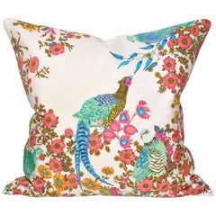 Rare Vintage Christian Dior Silk Fabric with Irish Linen Cushion Pillow