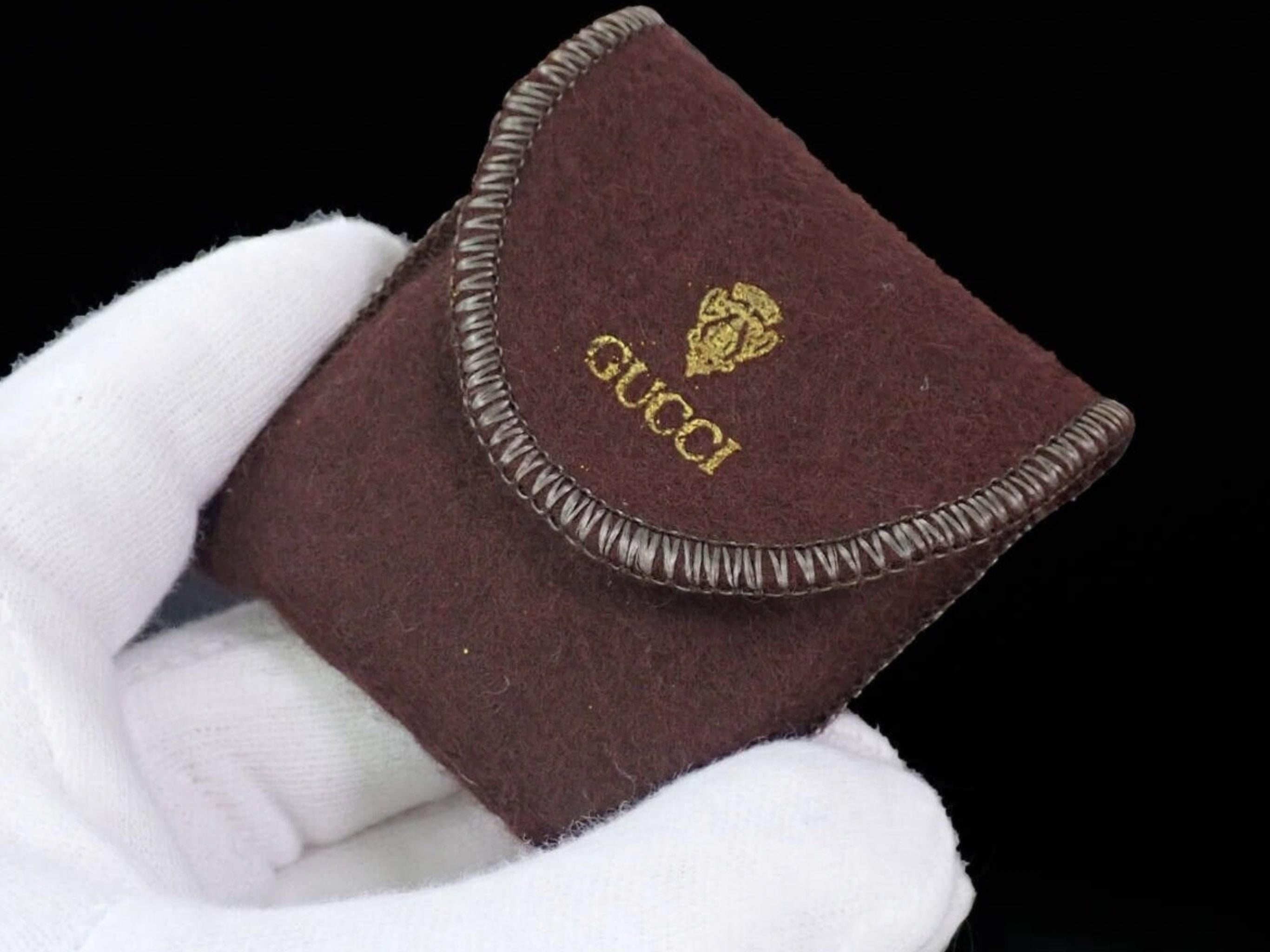 Rare Vintage Circa 1980s Logo Gucci Lighter In 18K Gold Plating & Cream Enamel 5