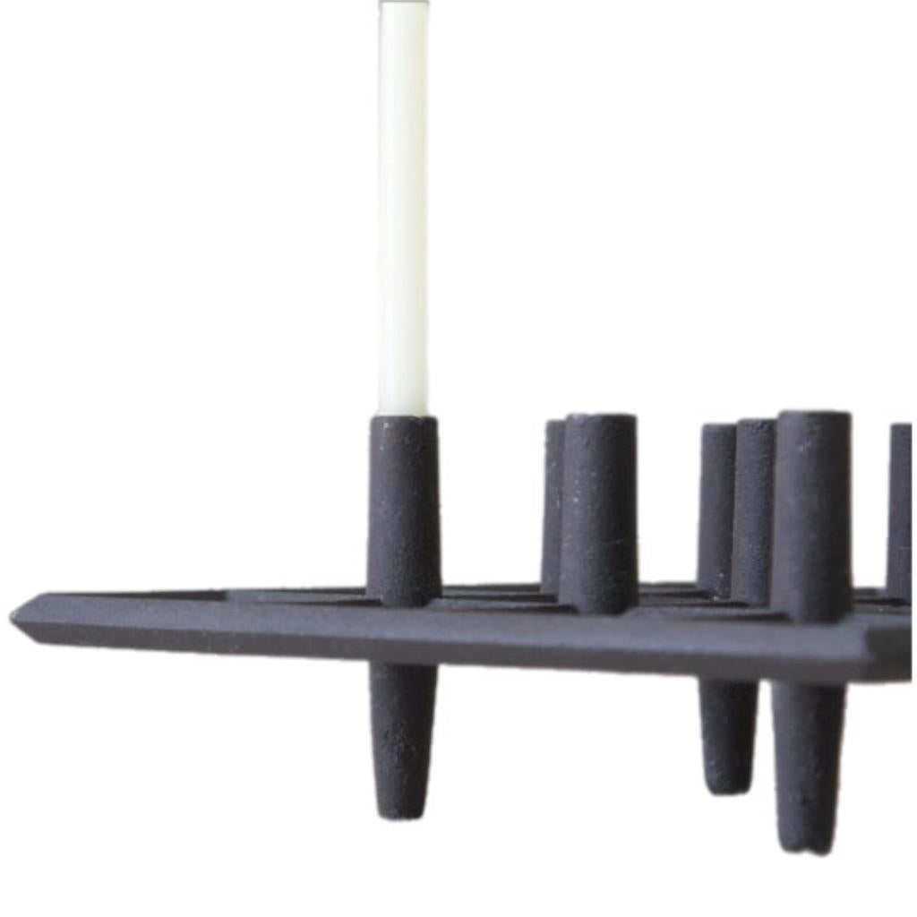 Raro candelabro danese moderno d'epoca Jens Quistgaard JHQ a 8 luci TRIVET in ferro in vendita 4