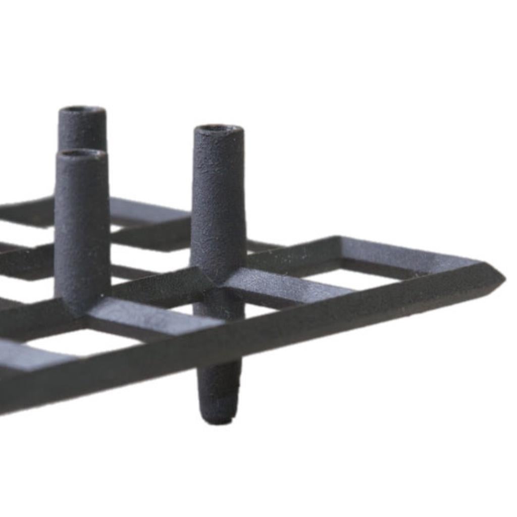 Calco Raro candelabro danese moderno d'epoca Jens Quistgaard JHQ a 8 luci TRIVET in ferro in vendita