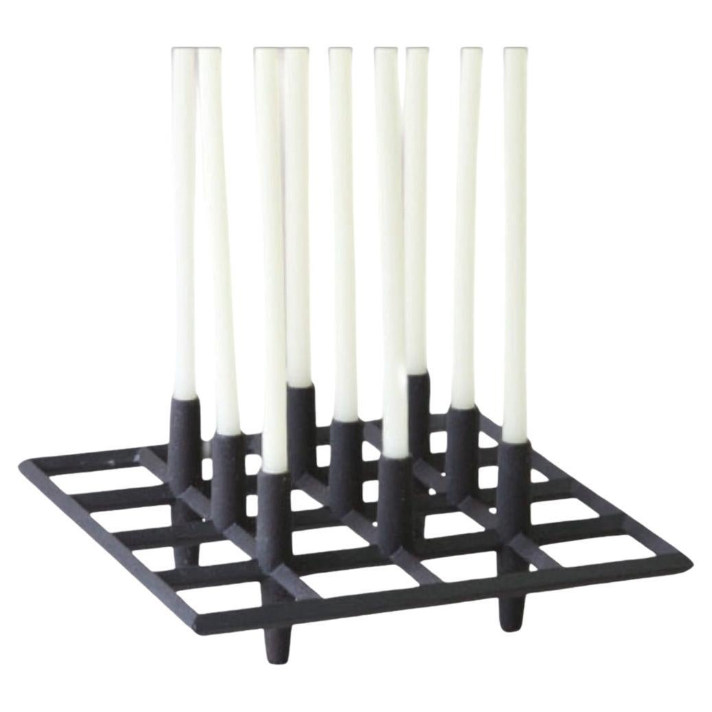 Raro candelabro danese moderno d'epoca Jens Quistgaard JHQ a 8 luci TRIVET in ferro in vendita