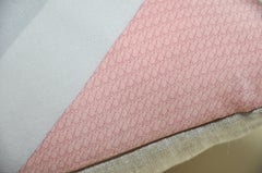 Rare Vintage Dior Silk Scarf and Irish Linen Cushion Pillow Ballet Pink Gray