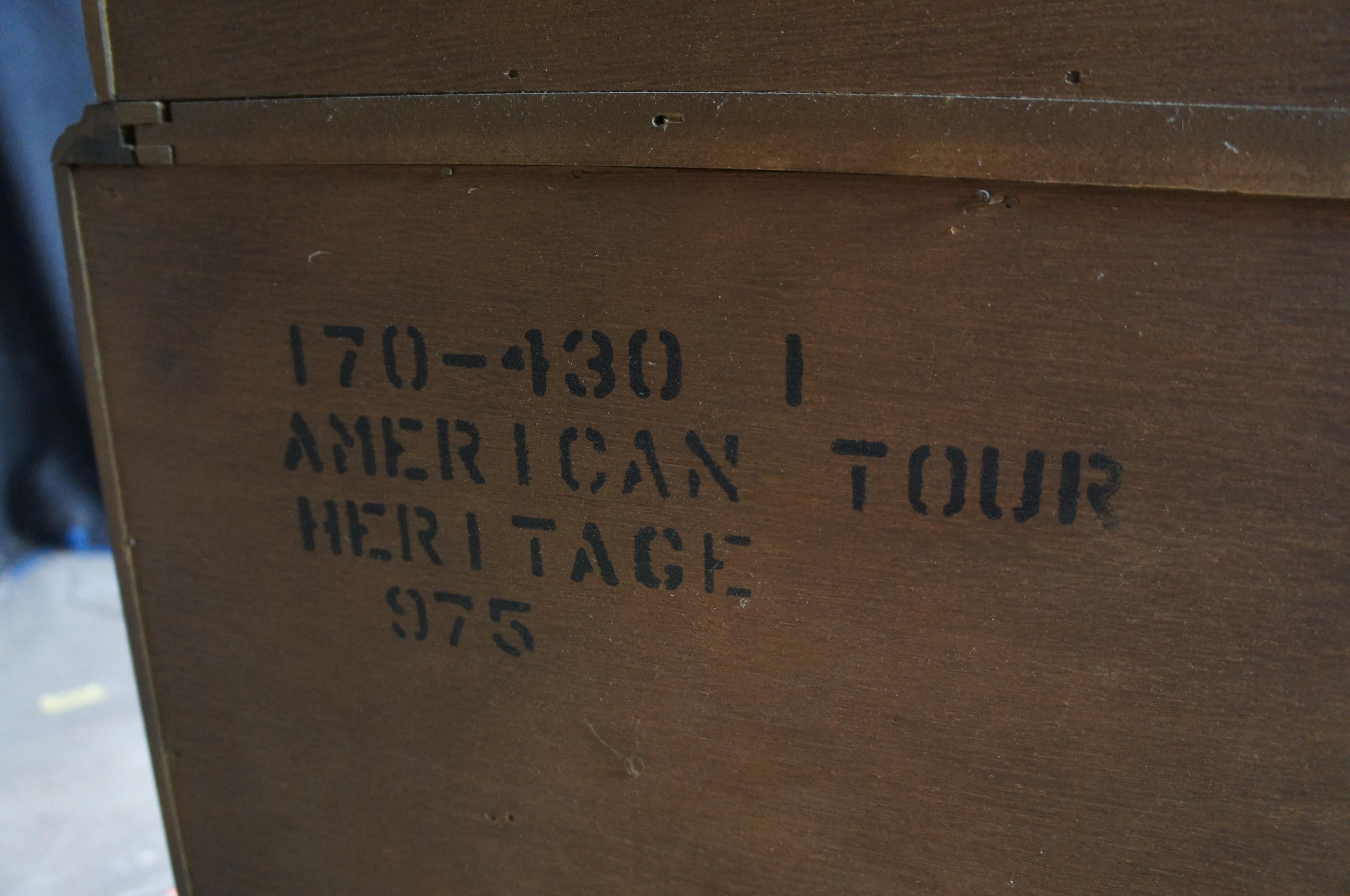 Rare Vintage Drexel Pine Heritage American Tour Highboy Tallboy Dresser 170-430 5