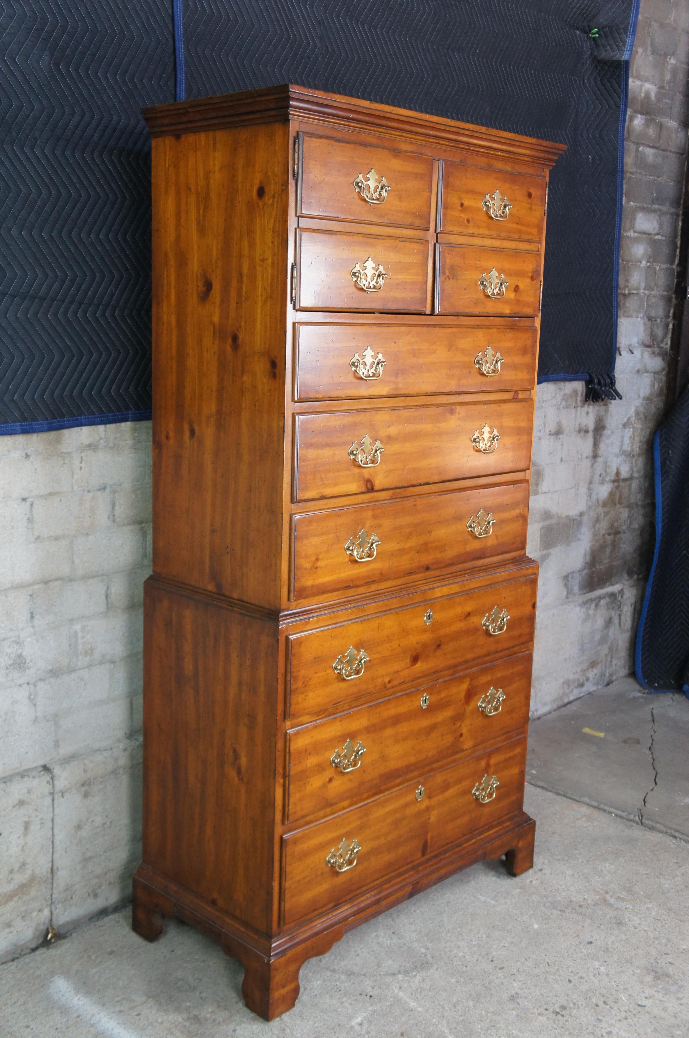 Rare Vintage Drexel Pine Heritage American Tour Highboy Tallboy Dresser 170-430 3