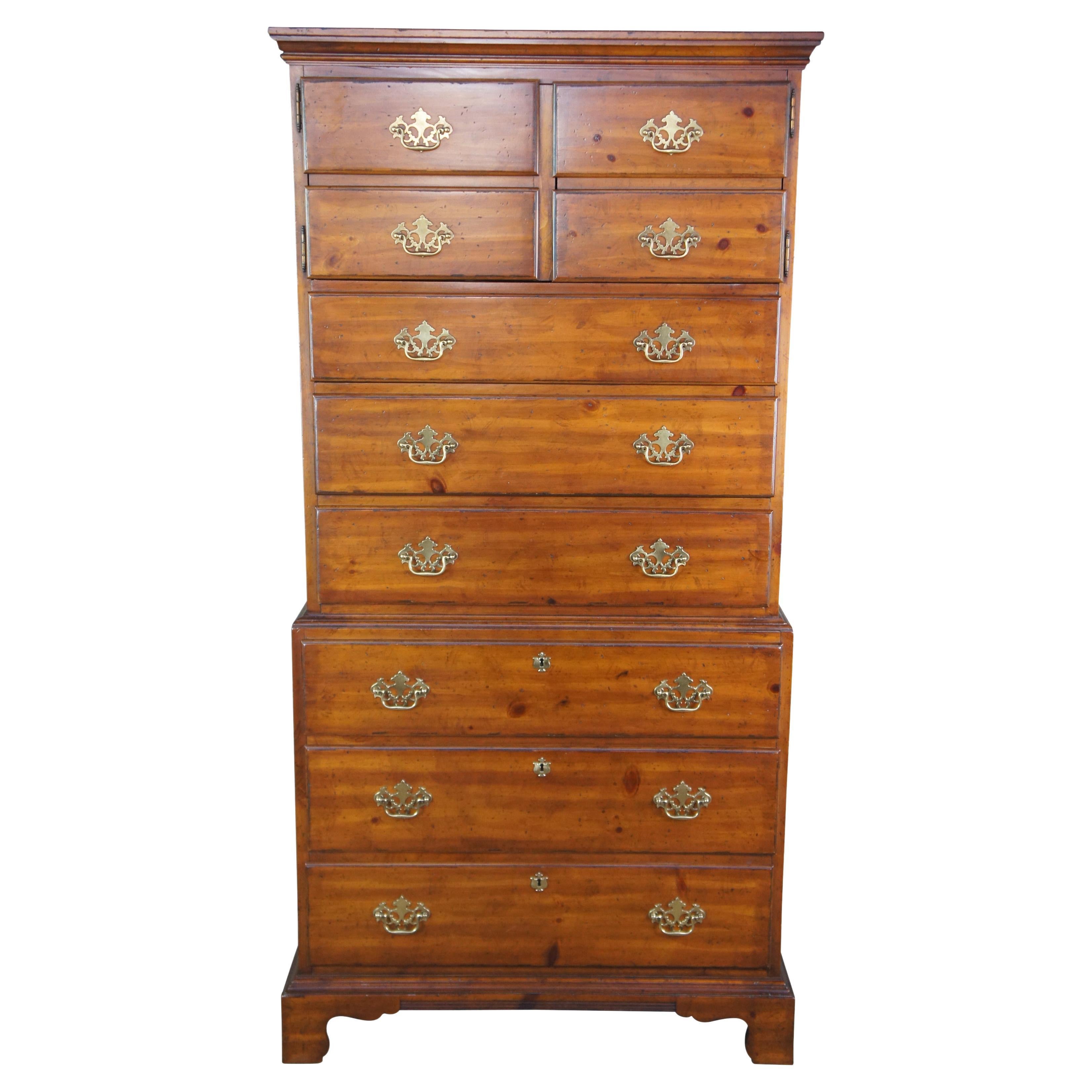 Rare Vintage Drexel Pine Heritage American Tour Highboy Tallboy Dresser 170-430