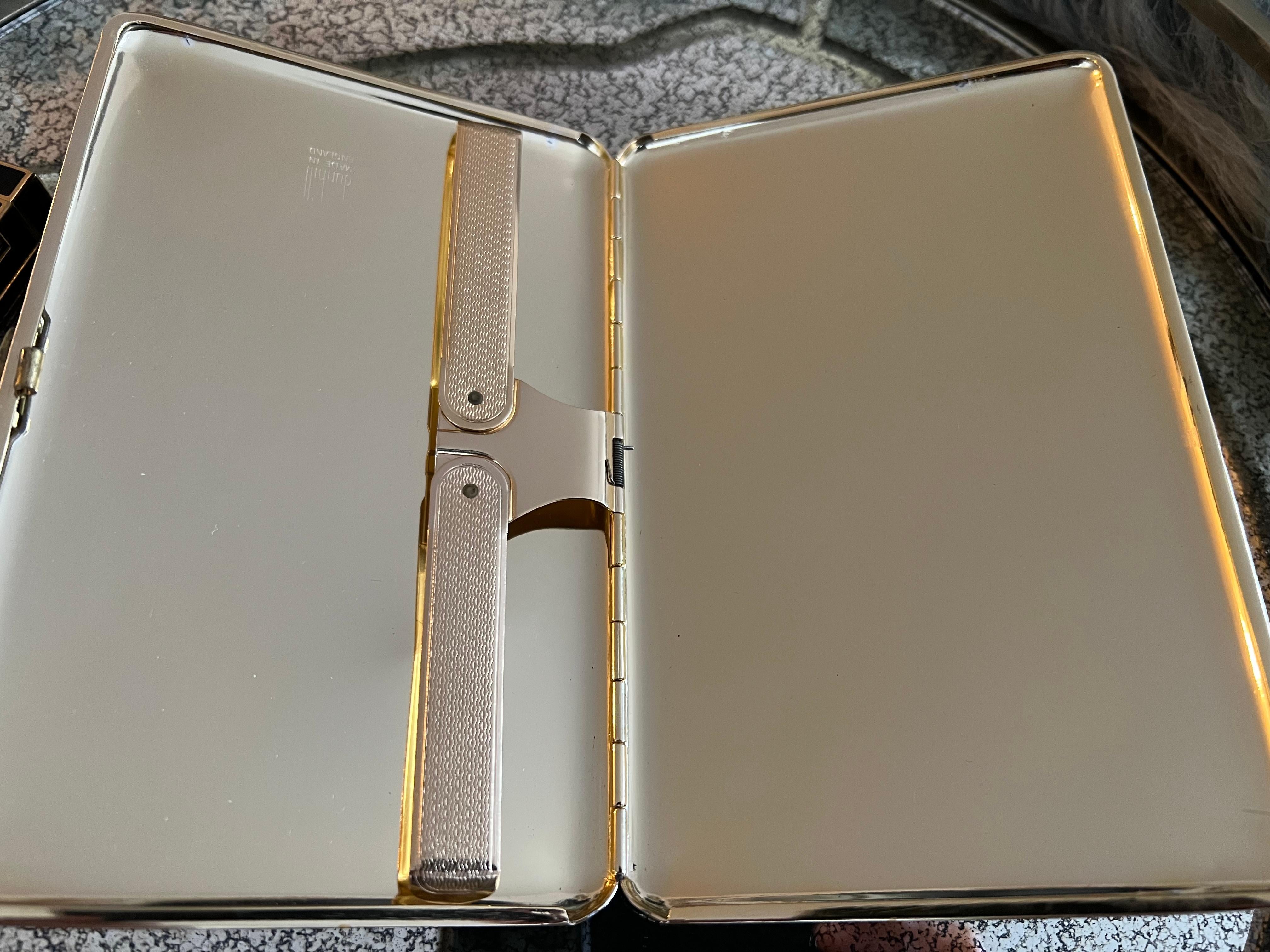 Rare Vintage Dunhill Cigarette Lather and Swiss Lighter Gift Set 6