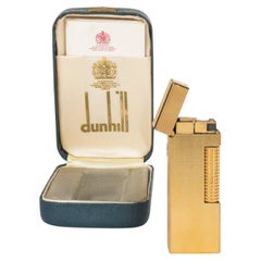 The James Bond Iconic and Rare Retro Dunhill Gold and Swiss Made Lighter