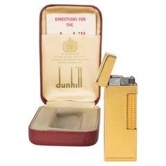 Rare Vintage Dunhill Gold-Plated, Swiss Manufactured, Rollagas Lighter