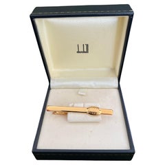 Seltene Vintage Dunhill vergoldete Krawattenklammer mit Original Dunhill Gehäuse, um 1960