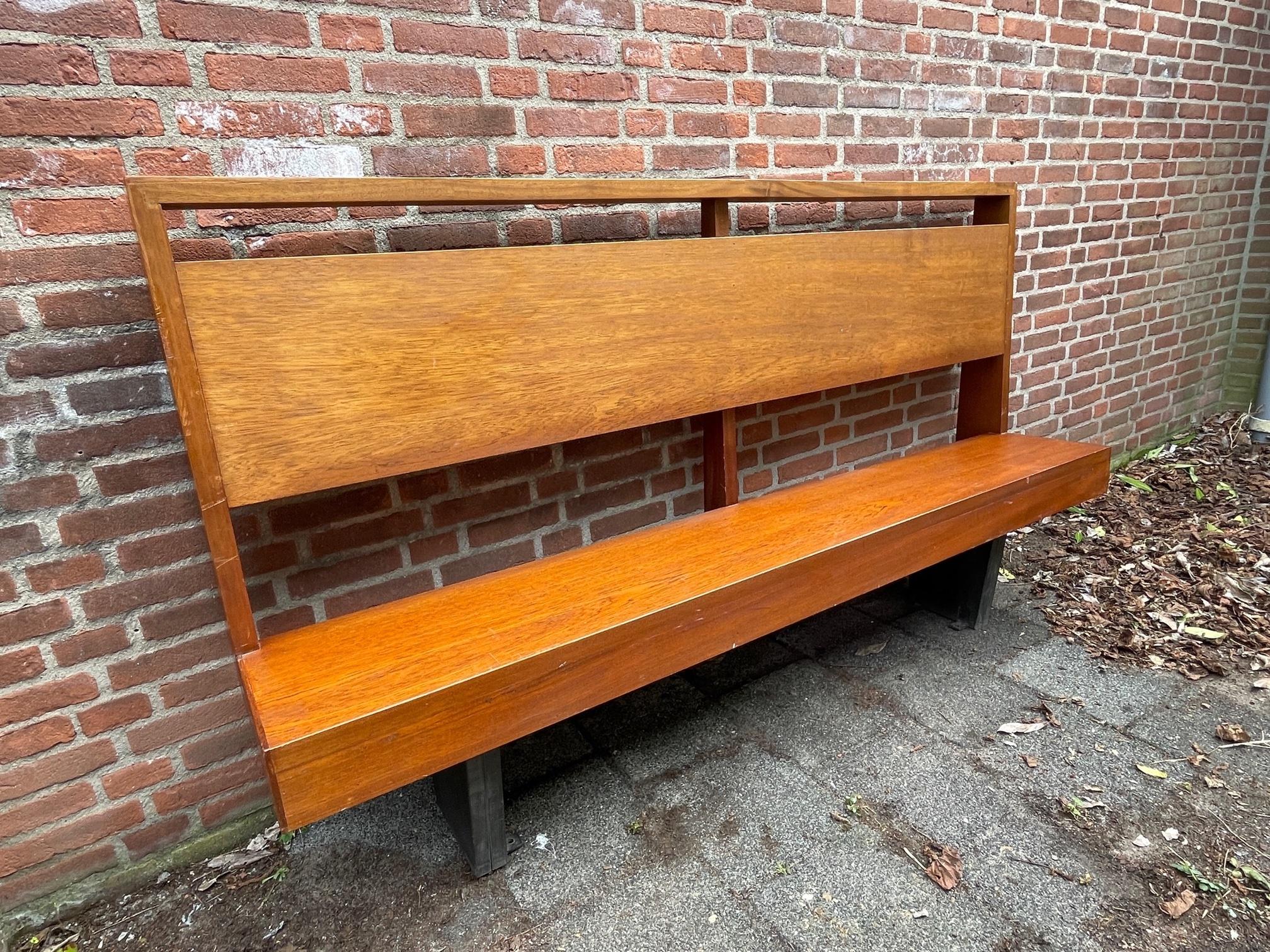 Rare Vintage Dutch Church Bench, 1960s For Sale 4