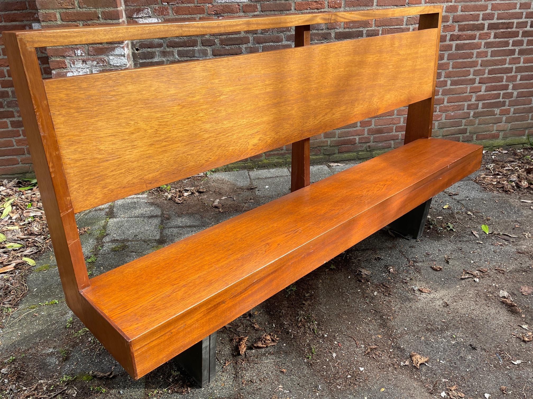 Mid-20th Century Rare Vintage Dutch Church Bench, 1960s For Sale