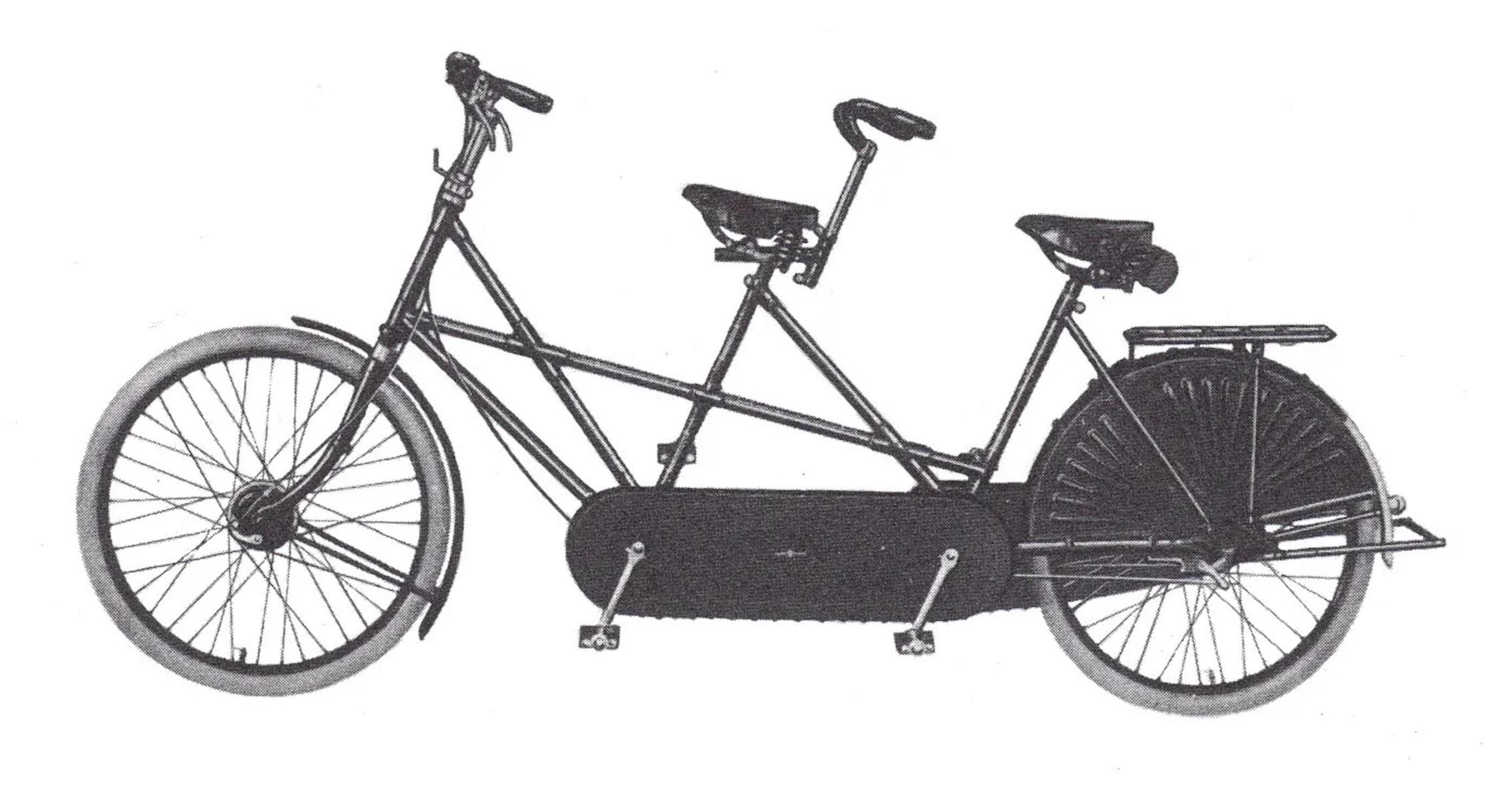 Seltenes niederländisches Tandem-Fahrrad von Burgers, Vintage im Angebot 9