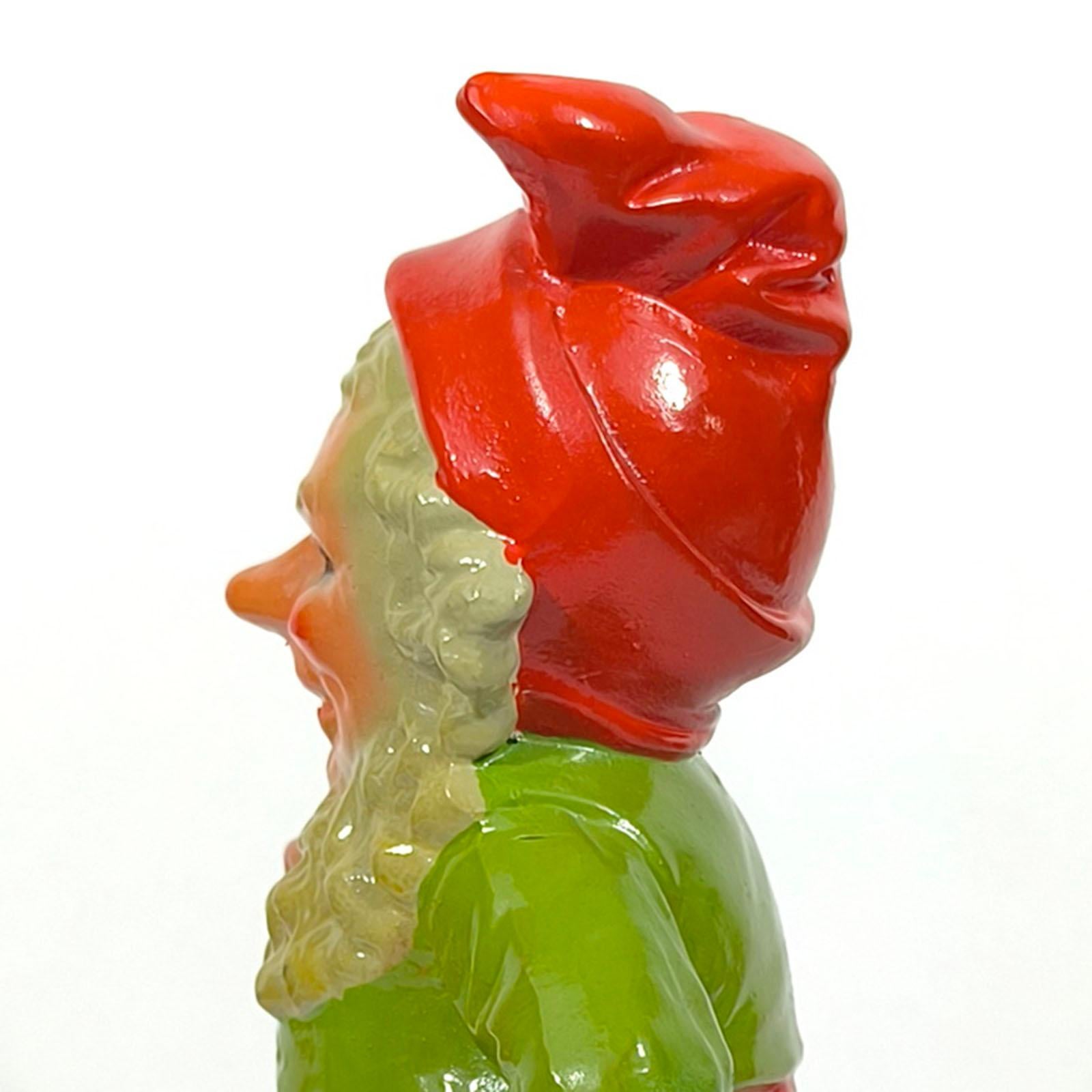 Raro enano vintage con portavelas, Alemania ca. 1950, Gnomo de Navidad en venta 1