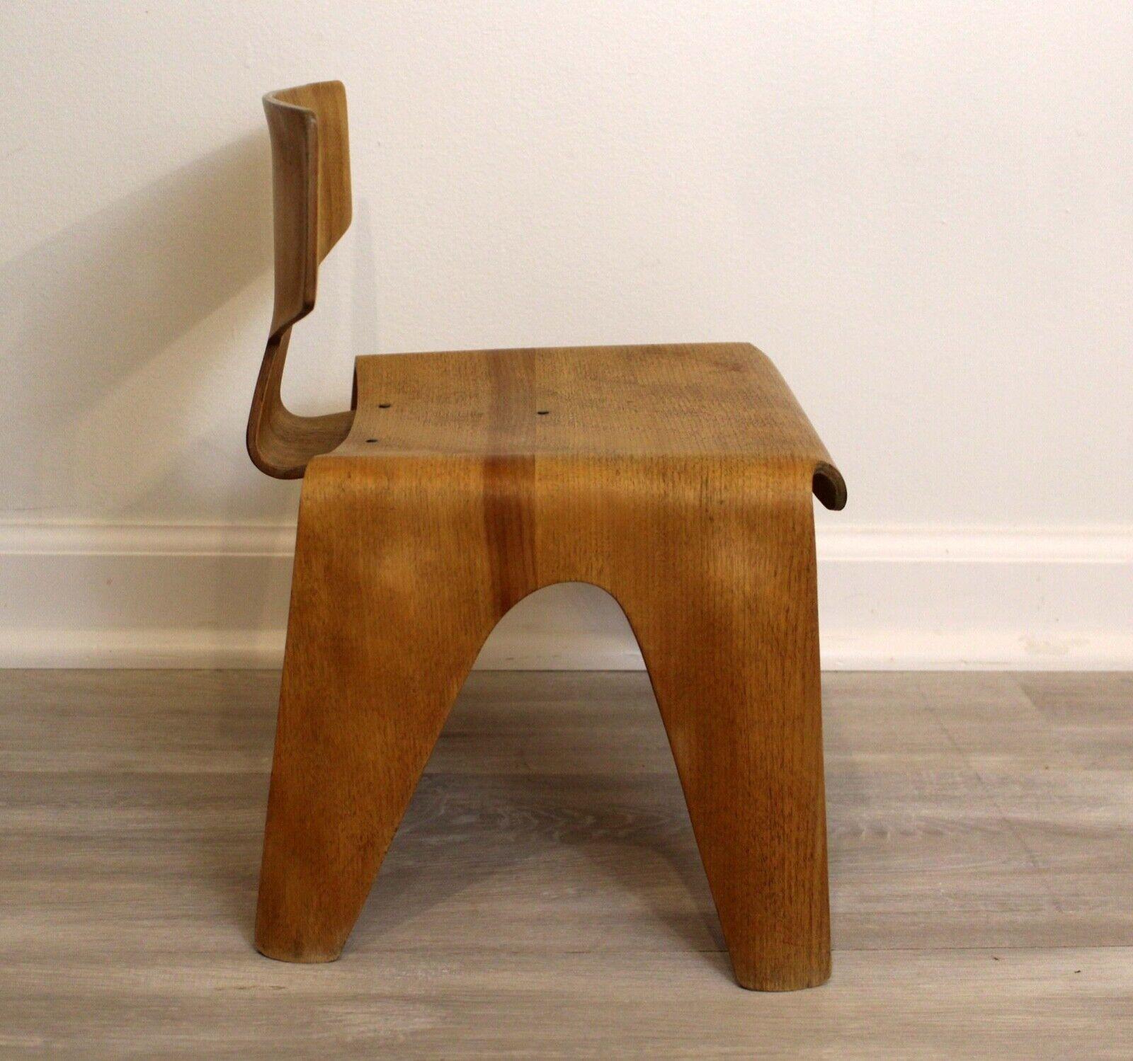 Mid-Century Modern Rare Vintage Eames Nested Childs Plywood Side Chair