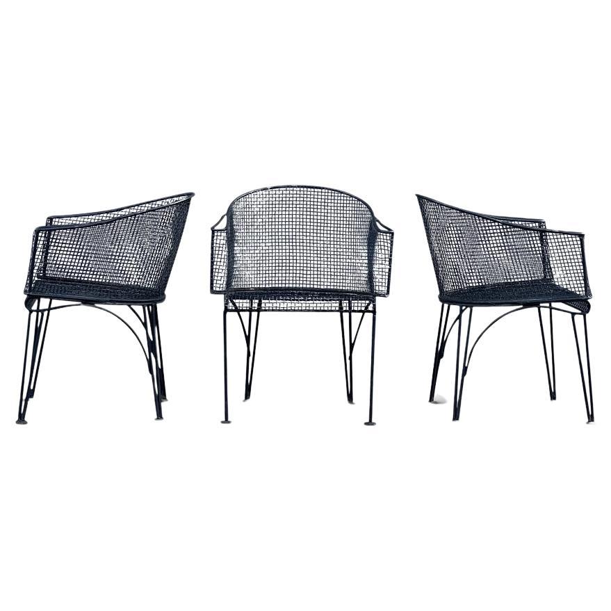 Rare chaises de patio vintage de début de siècle The Modernity Woodard (ensemble de 3)