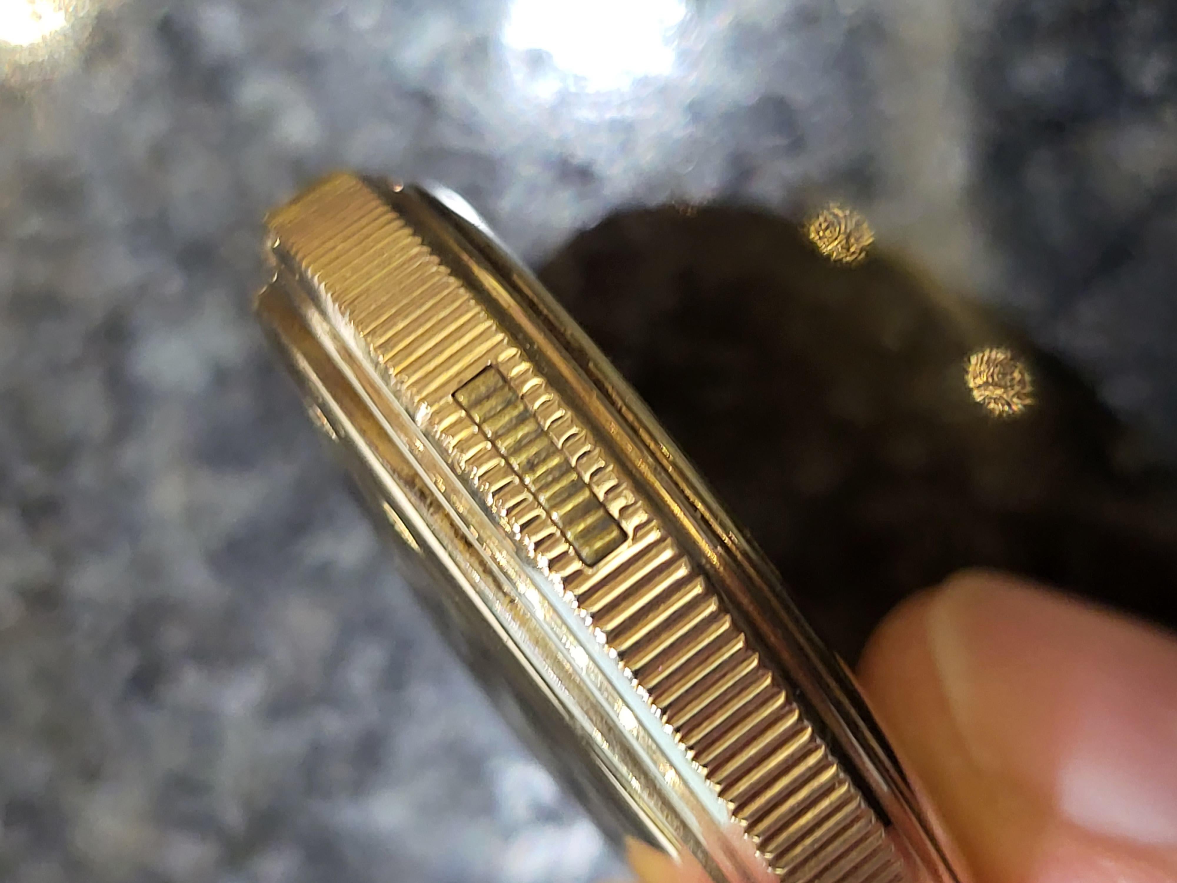 Rare montre de poche Ebel plaquée or en vente 3