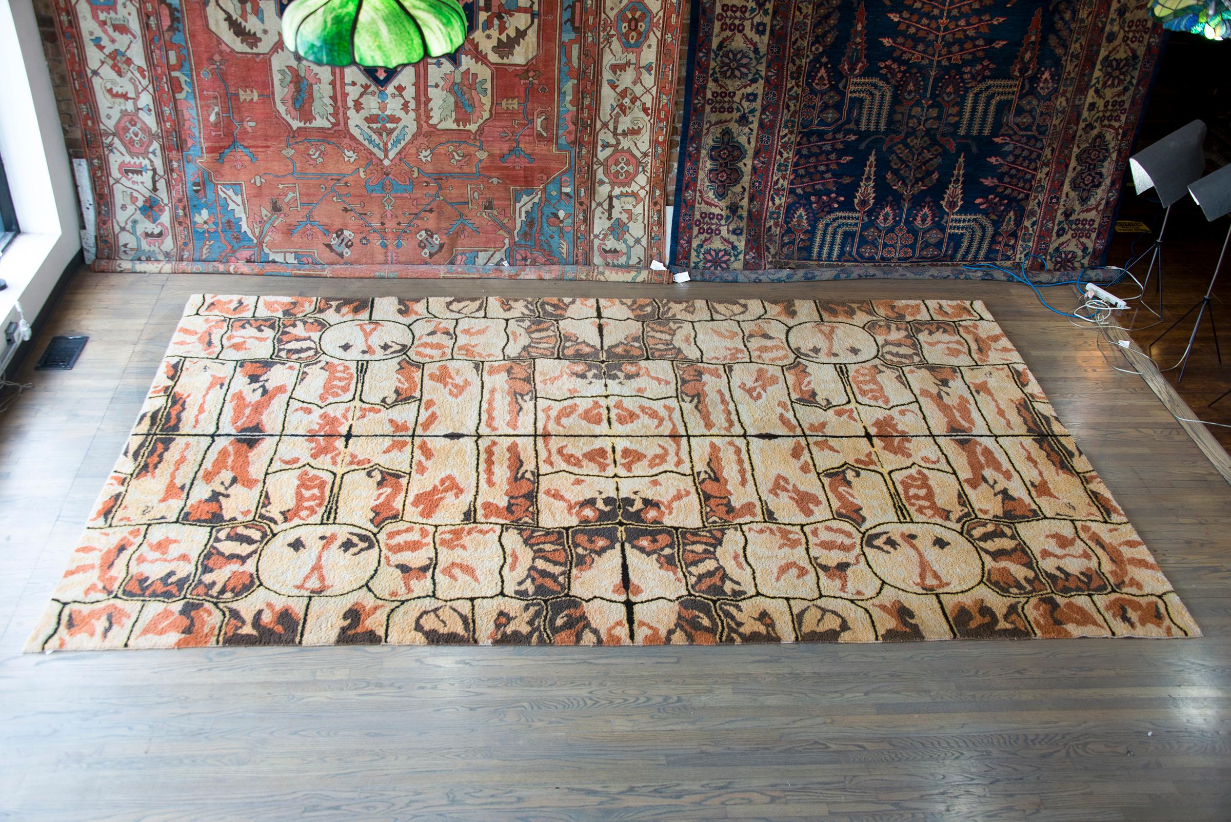 Rare Vintage Ecuadorian Rug For Sale 7