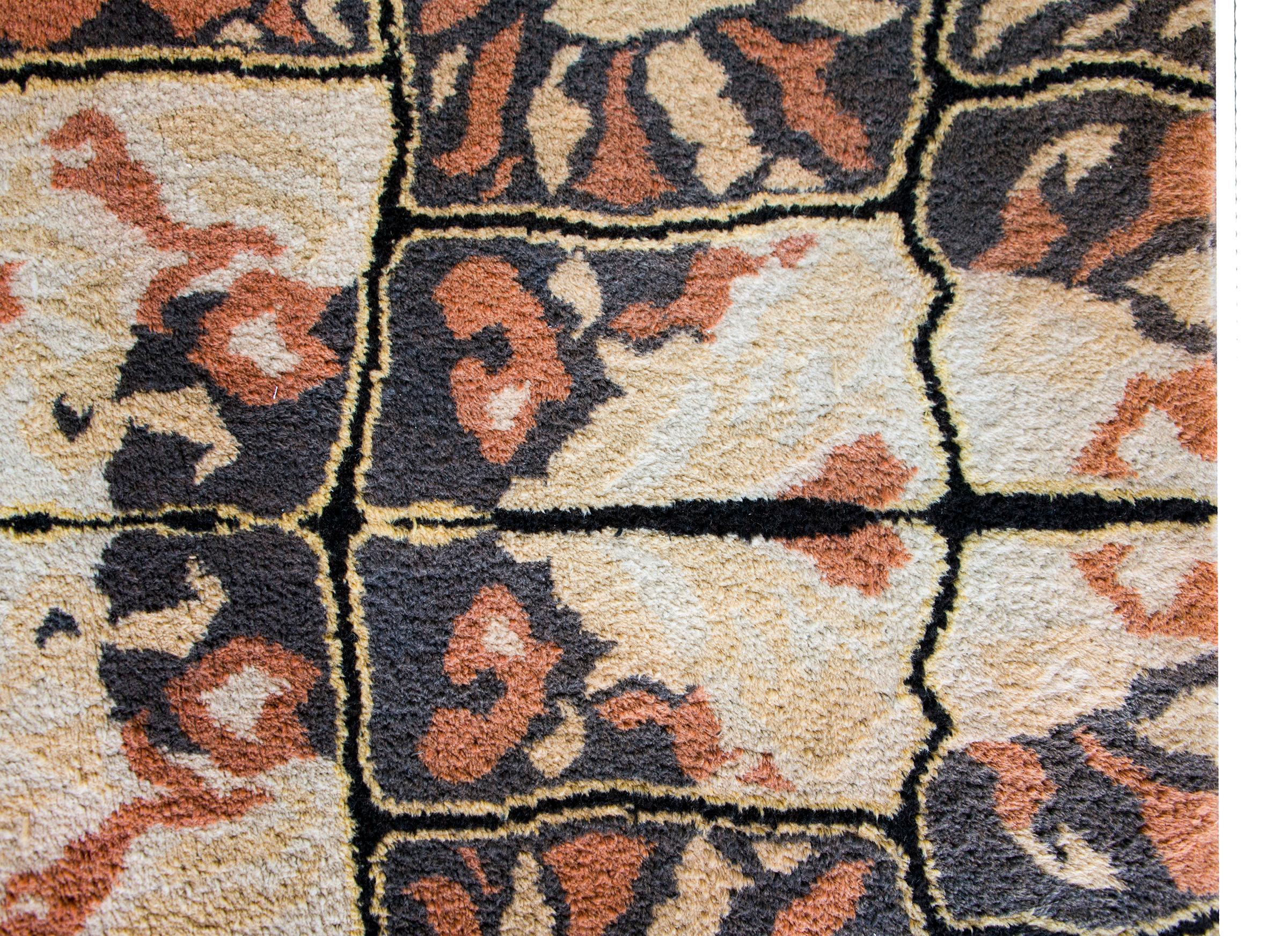 Hand-Knotted Rare Vintage Ecuadorian Rug For Sale