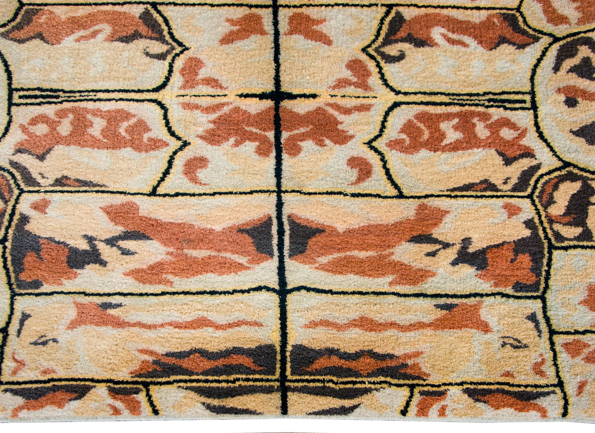Wool Rare Vintage Ecuadorian Rug For Sale