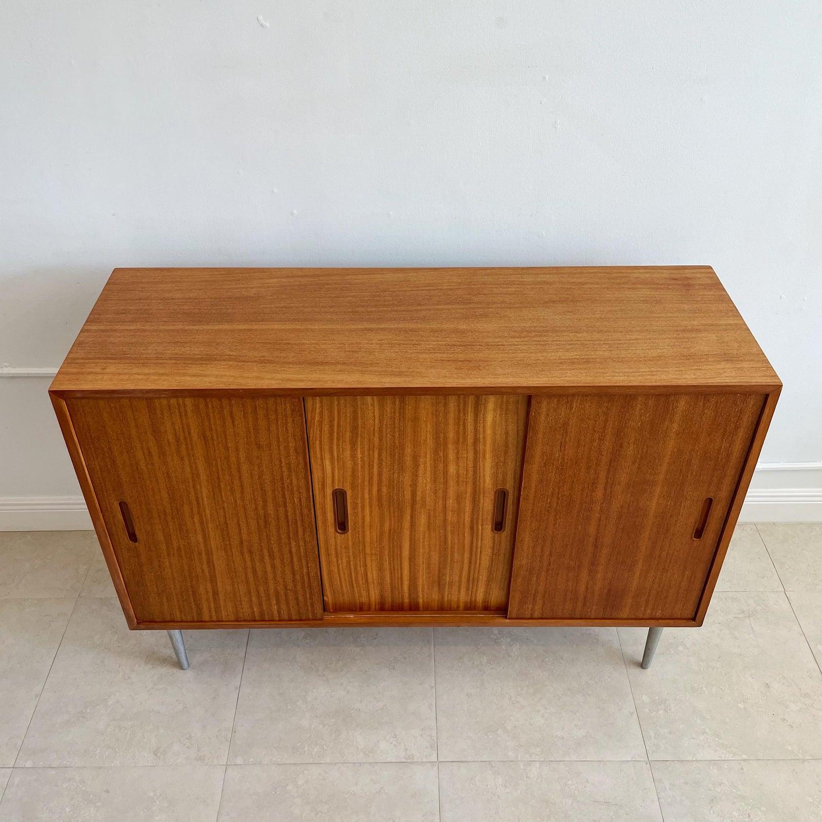 Wood Rare Vintage Edward Wormley for Dunbar Double Sided Room Divider Credenza with S For Sale