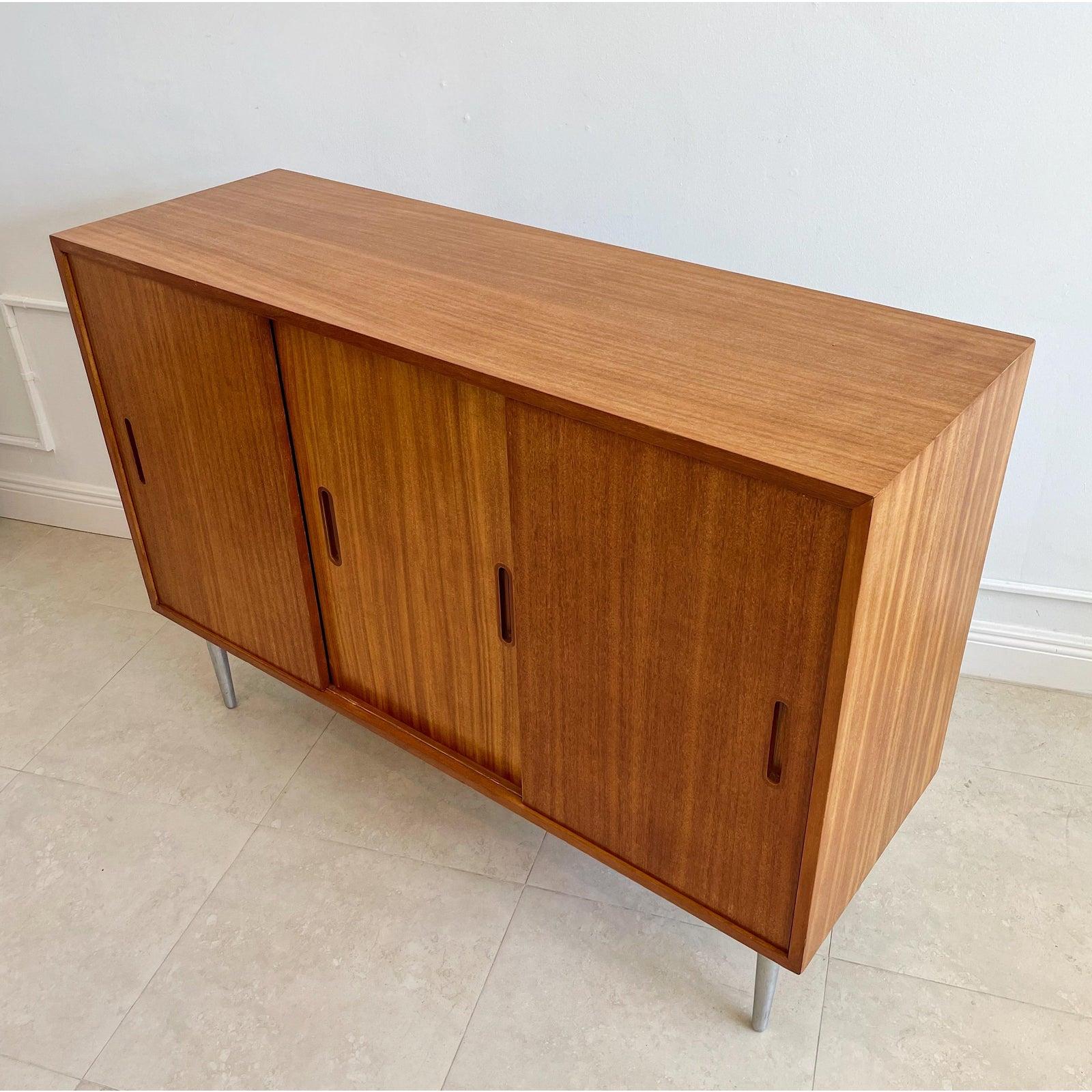 Rare Vintage Edward Wormley for Dunbar Double Sided Room Divider Credenza with S For Sale 1