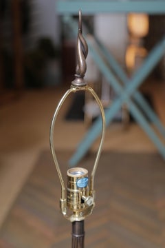 Rare Vintage E. F Chapman Brass "Flame" Table Lamp