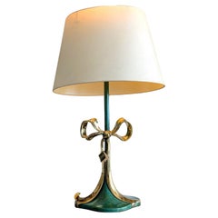 Rare lampe nœud papillon vintage en bronze émaillé et laiton poli de Valenti, Espagne, années 1970