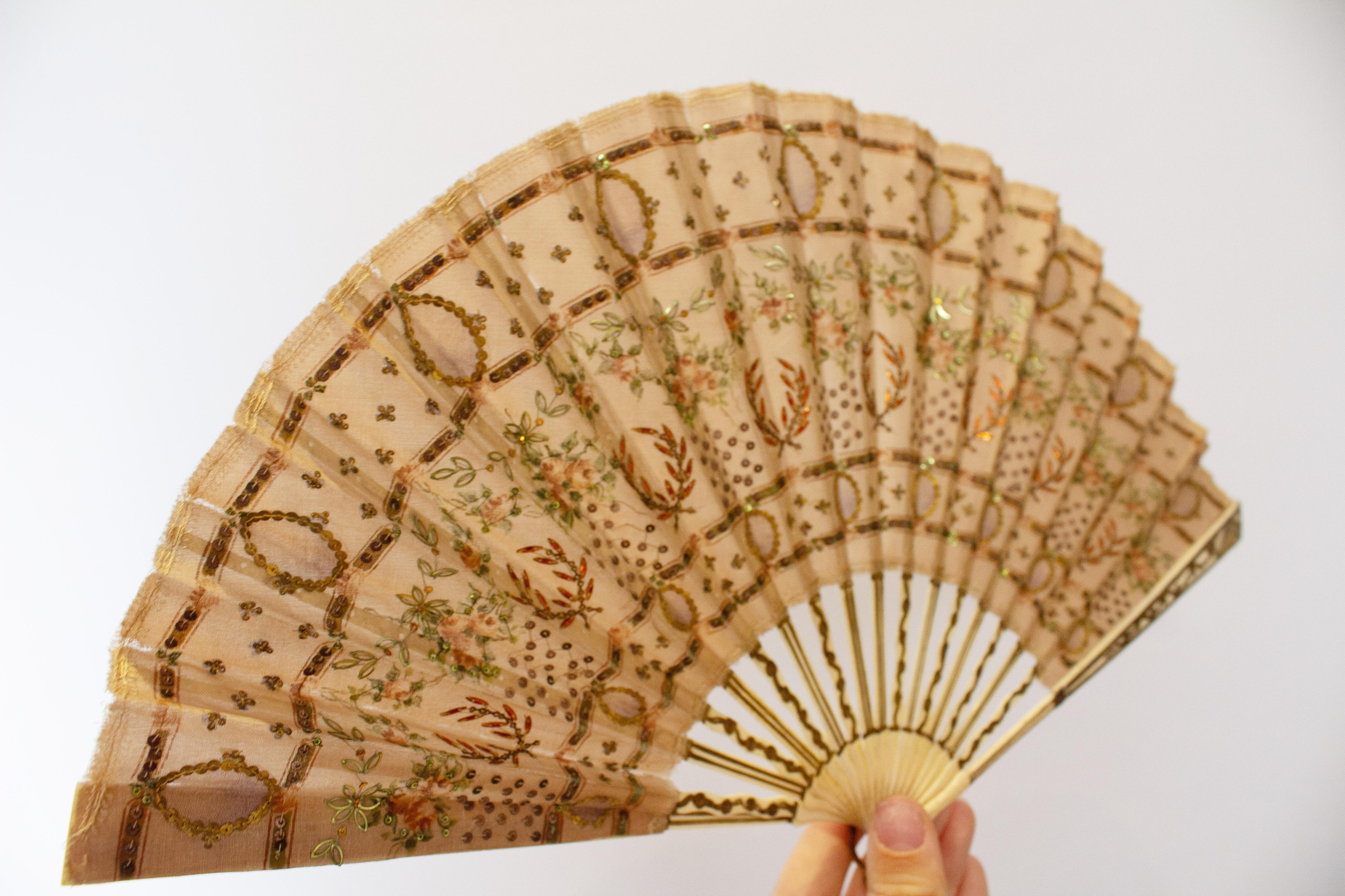 antique ivory hand fans