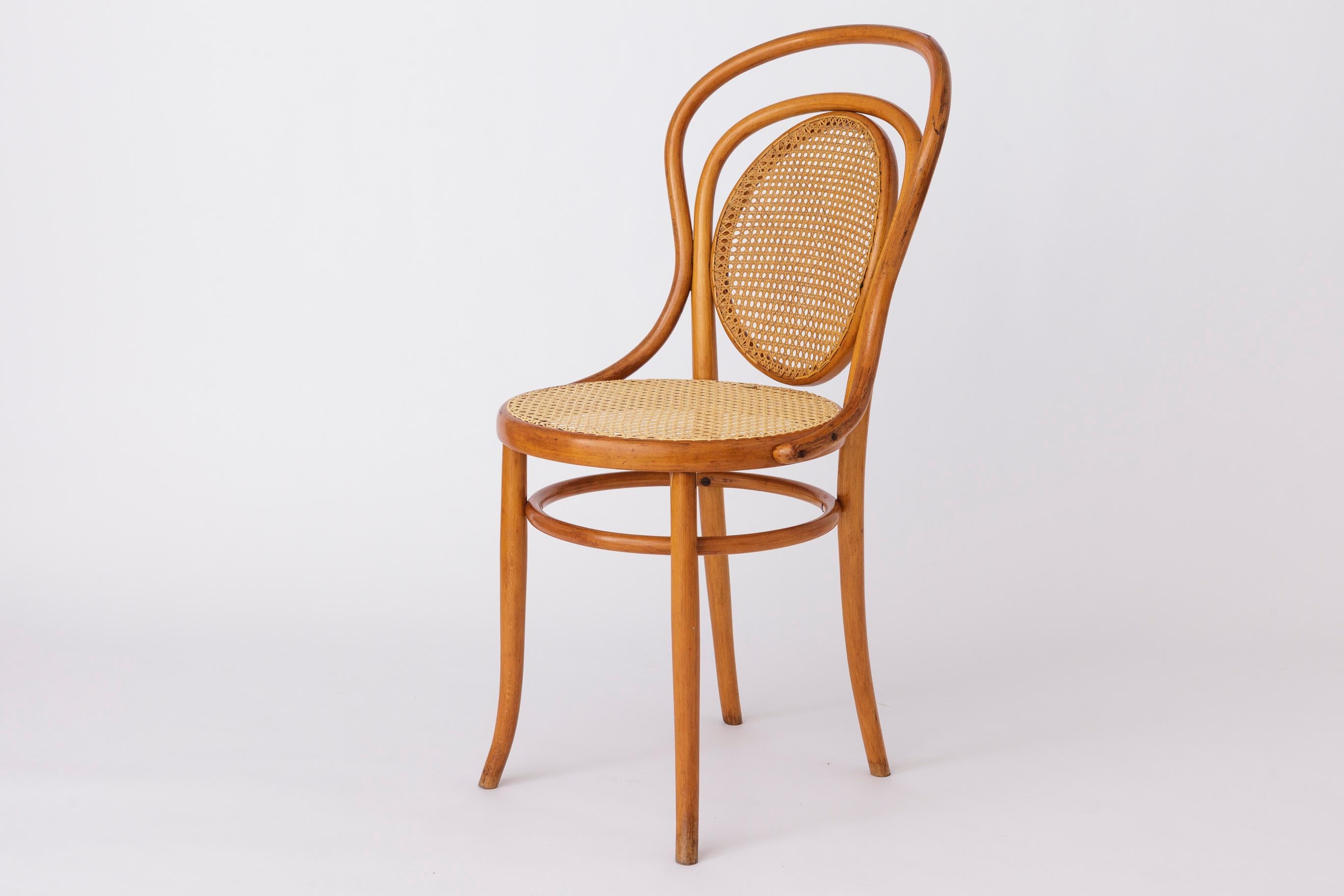 Austrian Rare Vintage Fischel Chair  1920s-1940s  Restored Bentwood Seat  Antique Aust For Sale