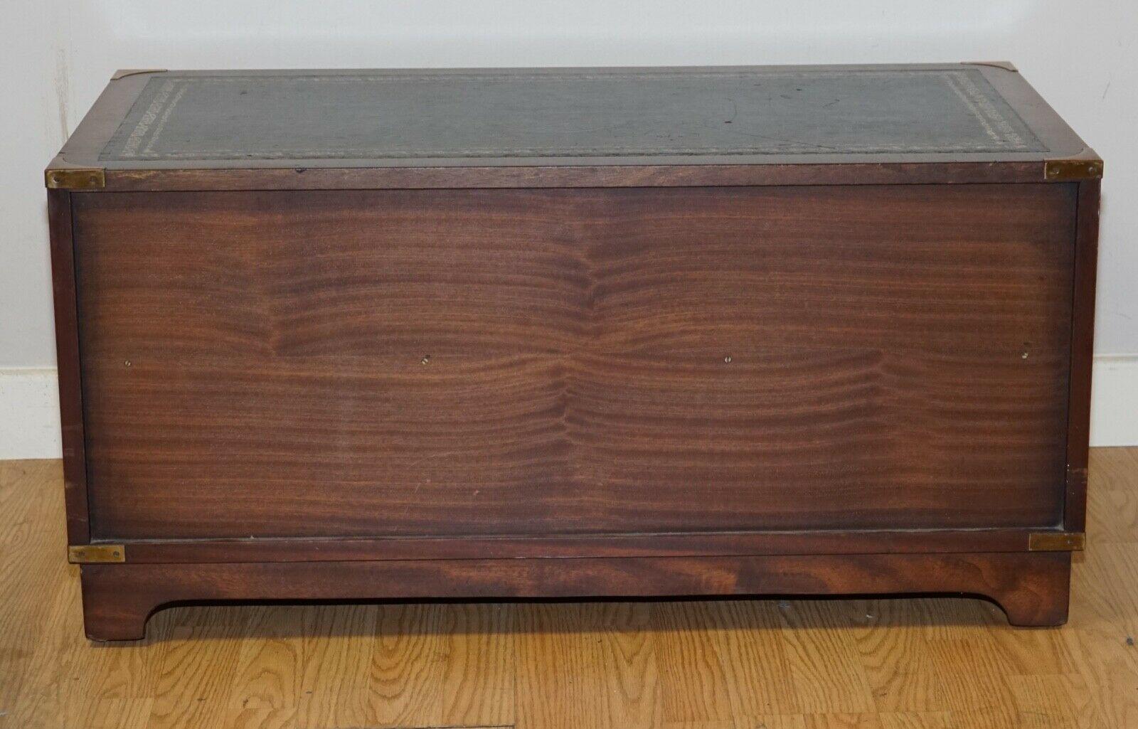 Rare Vintage Flamed Hardwood Military Campaign Low Chest of Drawers 5
