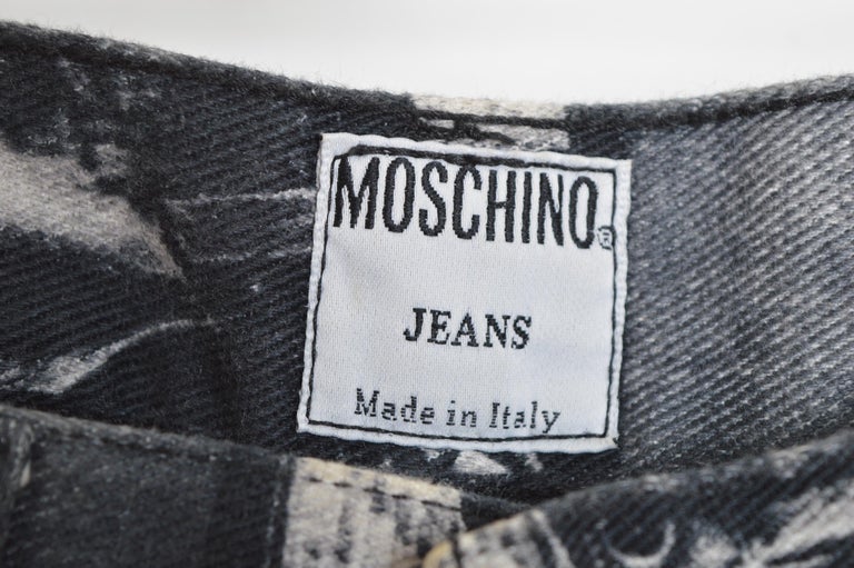 Jean Moschino Vintage Patchwork - Taille 29 - Neuf Avec étiquettes - Côté Unique Et Original