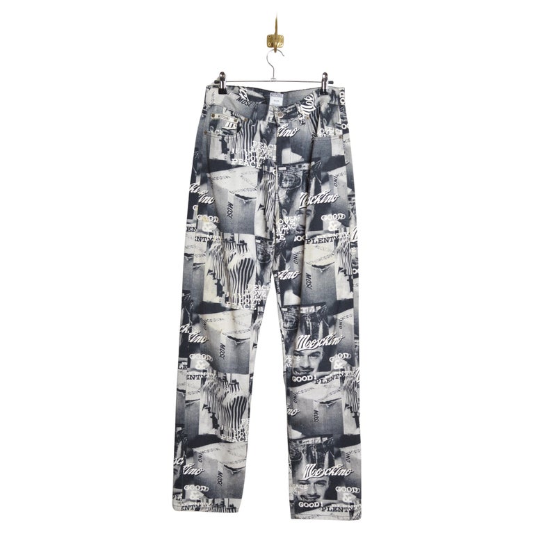 Pantalon En Cuir Vintage Moschino Années 70 – Taille 28, Noir, Style Cheville, Fermeture éclair