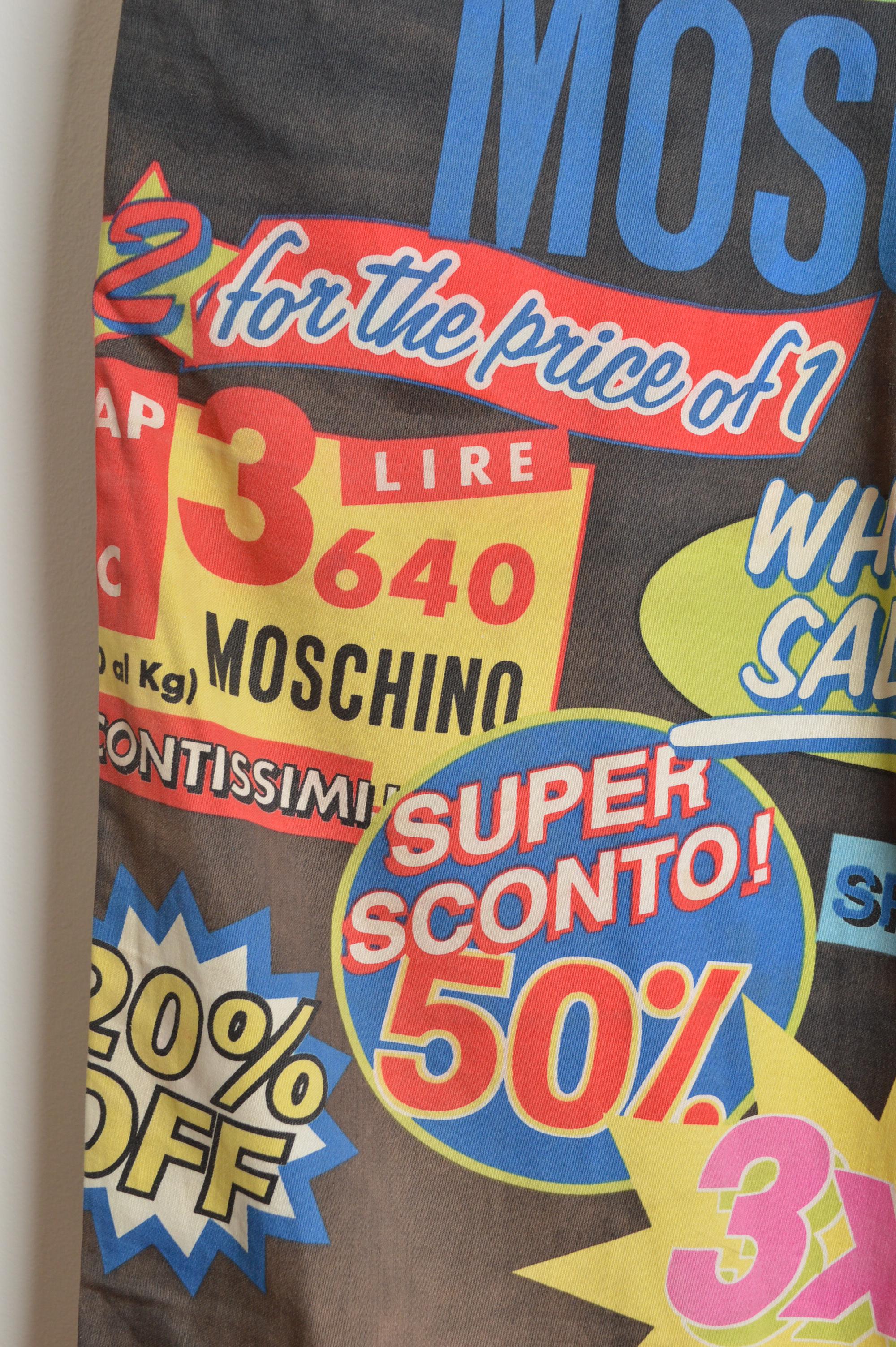 Seltene Vintage Franco Moschino Supermarkt Rabatt bunte Denim Jeans im Angebot 3