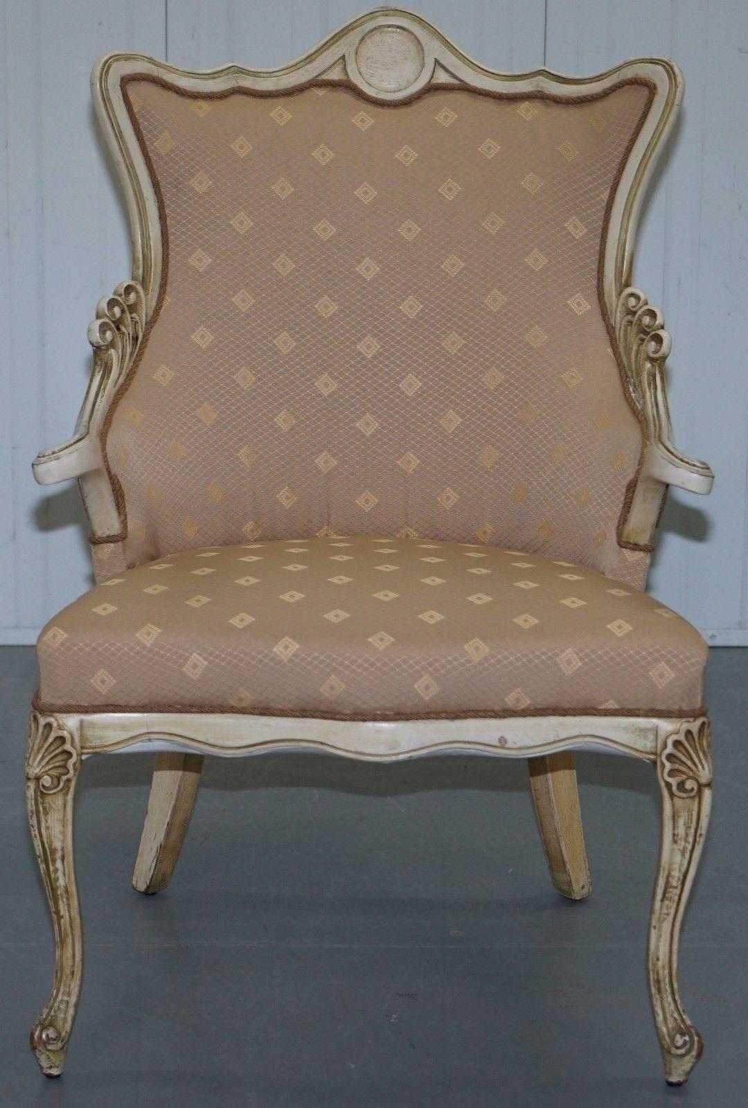 We are delighted to offer for sale this lovely late 19th century French Louis occasional armchair

A lovely looking and sculpted piece, I purchased this from north east Holland and it was listed as an late 19th century piece made in the Manor of a