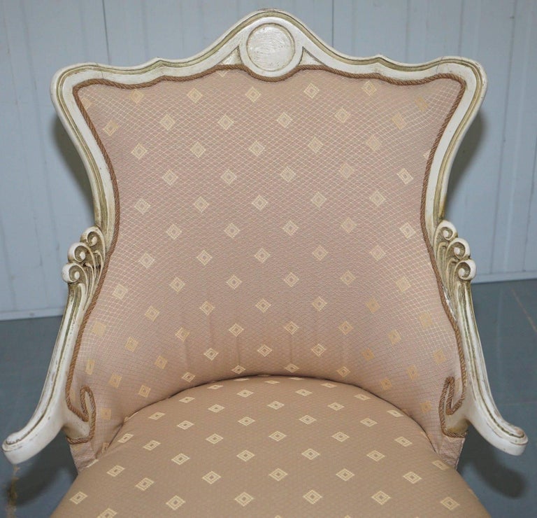 Rare Vintage French Late 19th Century Occasional Armchair Shabby Chic