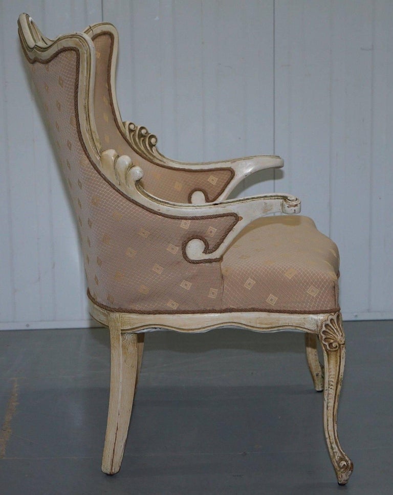 Rare Vintage French Late 19th Century Occasional Armchair Shabby Chic