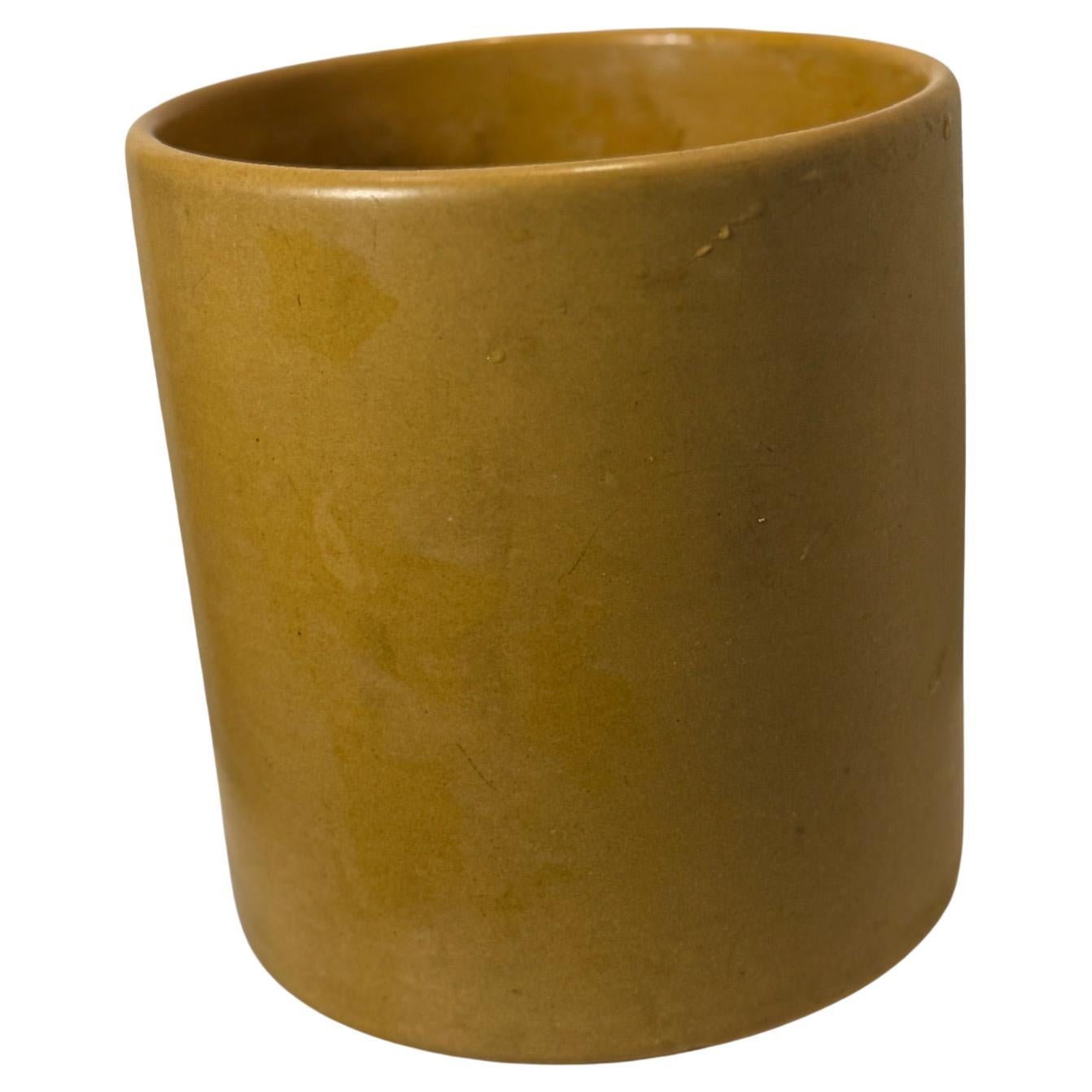 Rare Jardinière Vintage Gainey Ceramics - Ochre Yellow, Mid-Century Modern Pot en vente