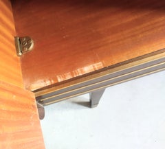 Rare Vintage German Qualitasmobel Mcm 1950s Shrunk Glass Shelf Dry Bar Cabinet