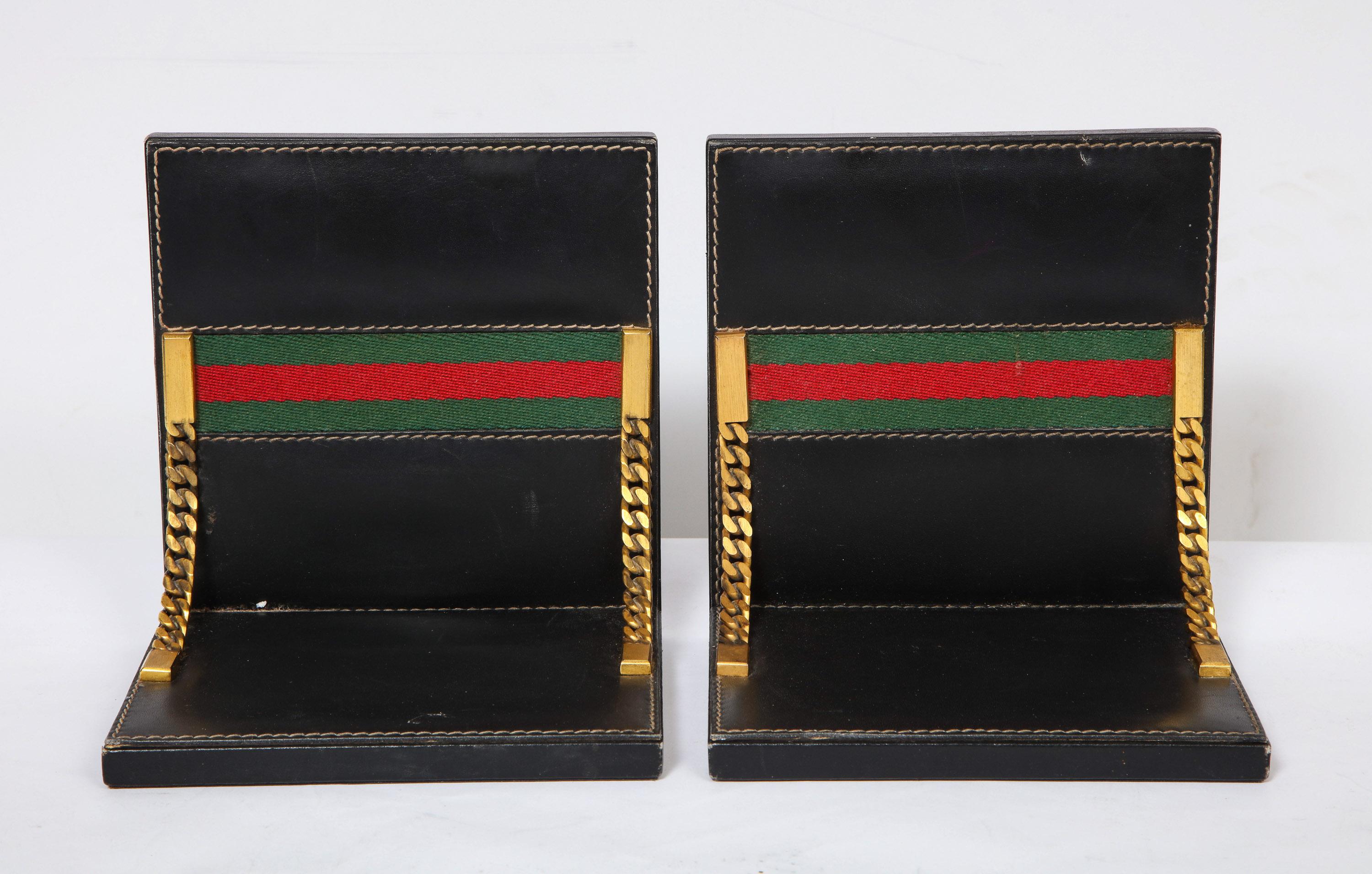 Rare Vintage Gucci 8 Piece Executive Italian Leather Desk Set Accessories, 1979 1