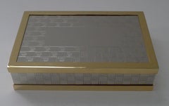 Raro Vintage Gucci Logo "G" in acciaio lucido e scatola dorata